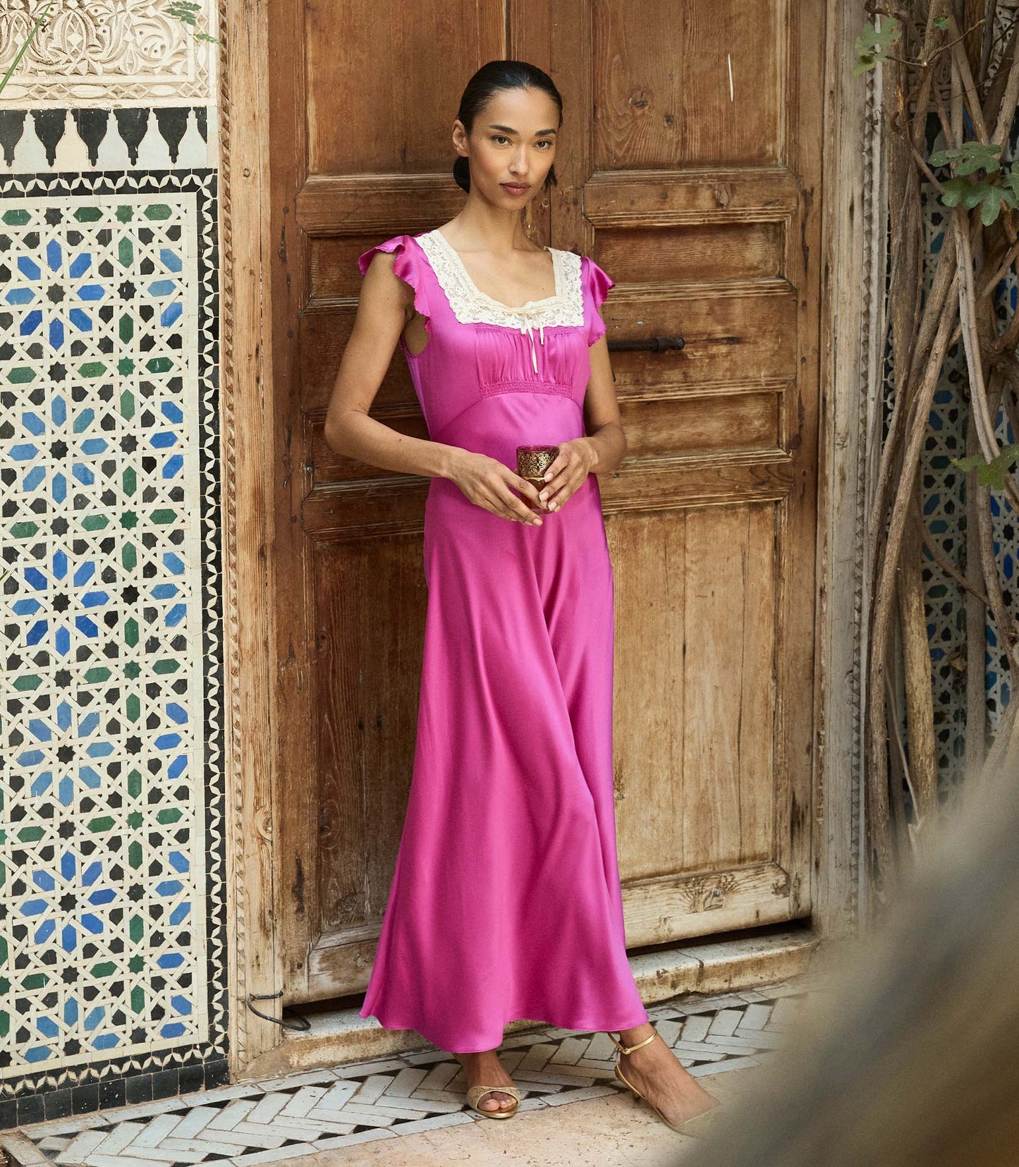 CORINA DRESS -- MAGENTA