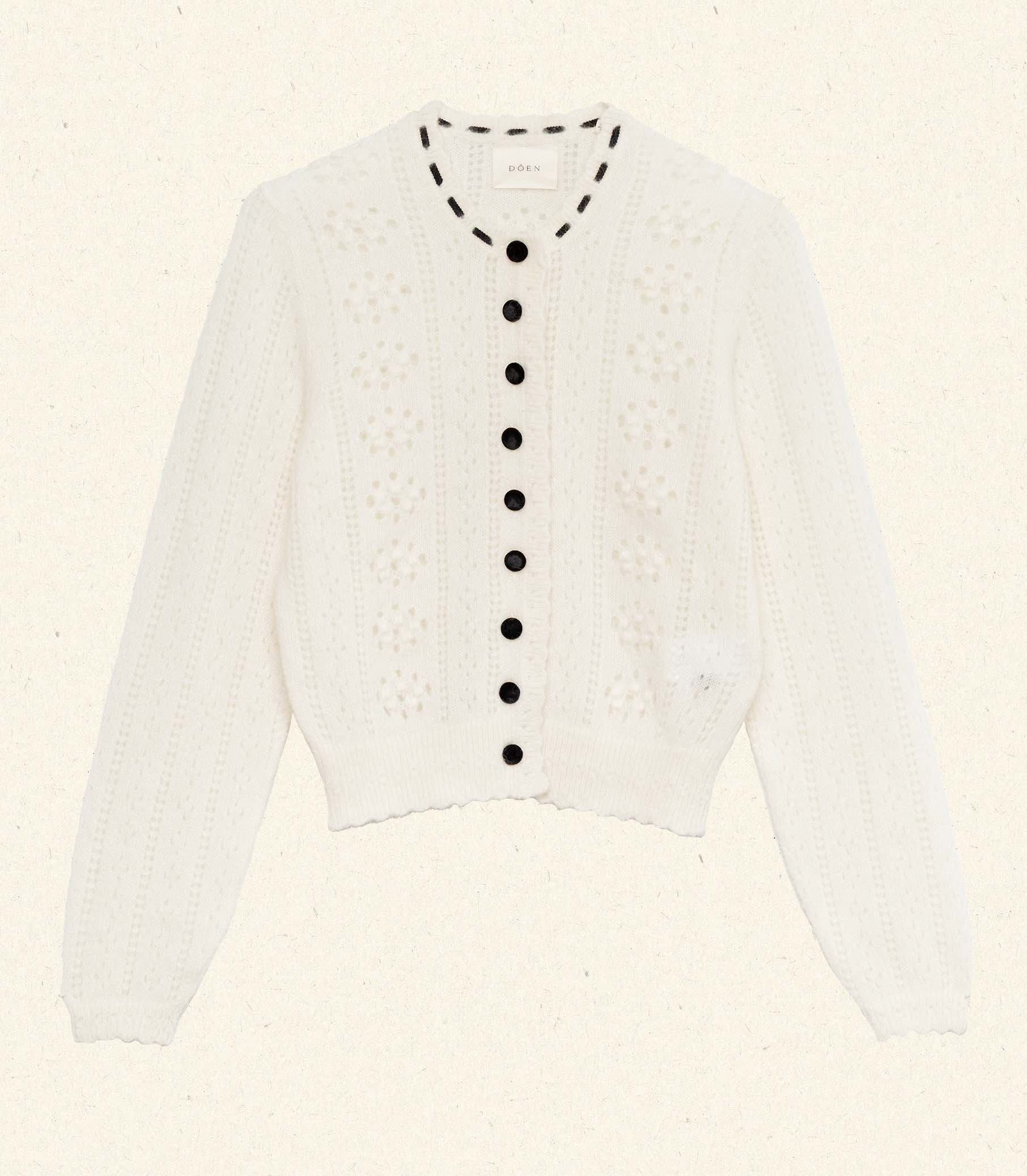 COSETTE CARDIGAN -- IVORY view 6