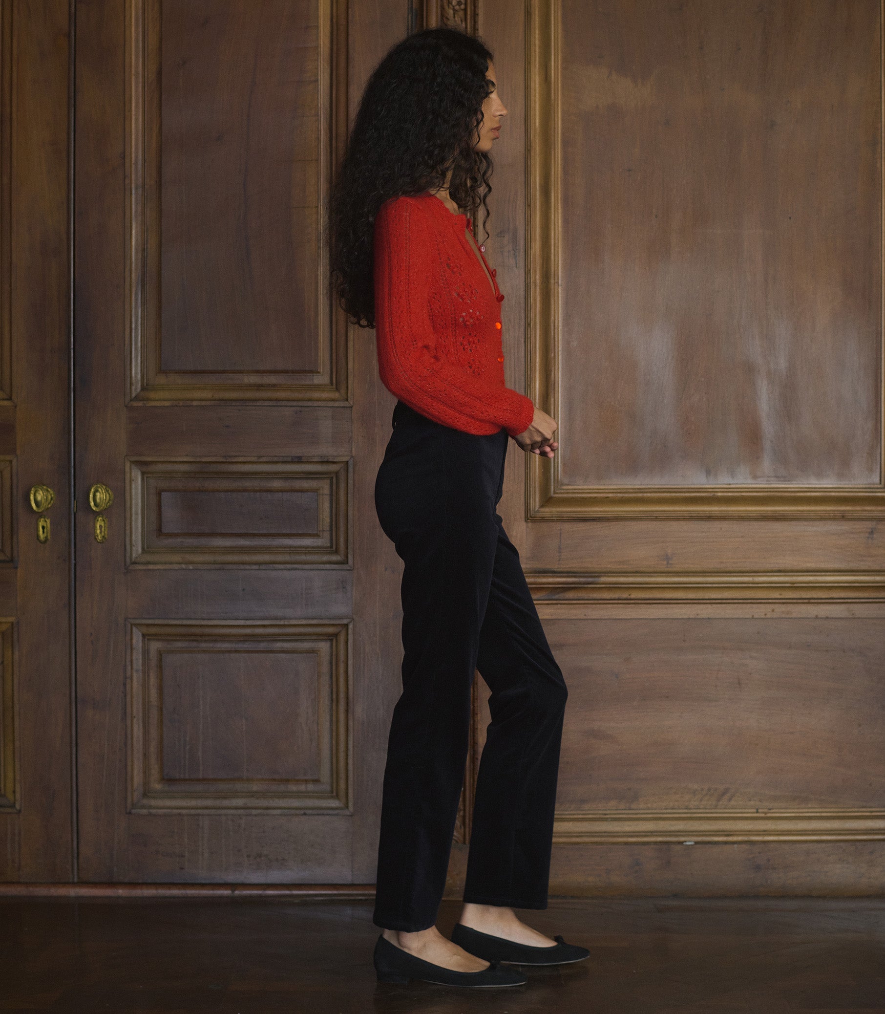 COSETTE CARDIGAN -- CERISE view 6