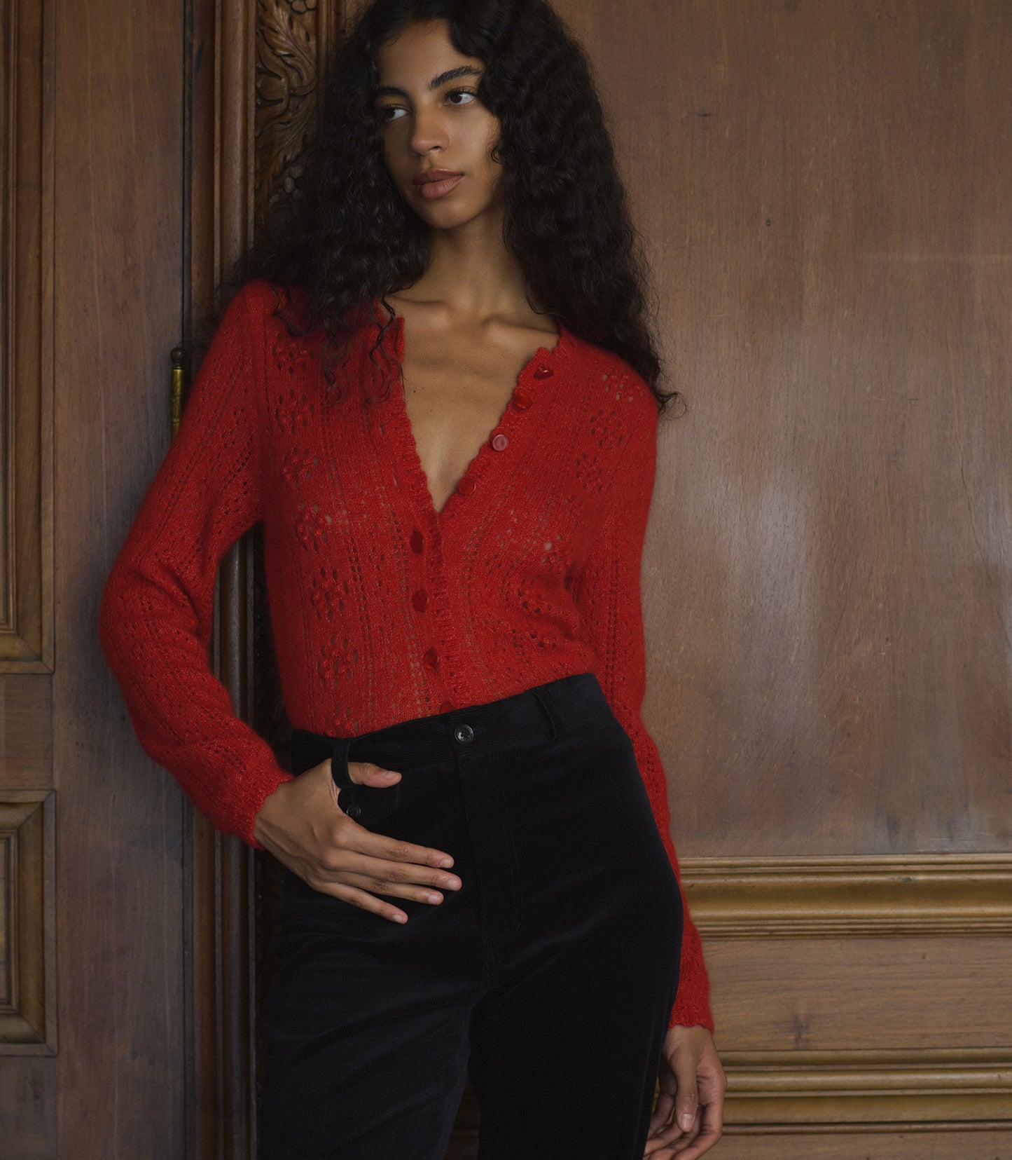COSETTE CARDIGAN -- CERISE