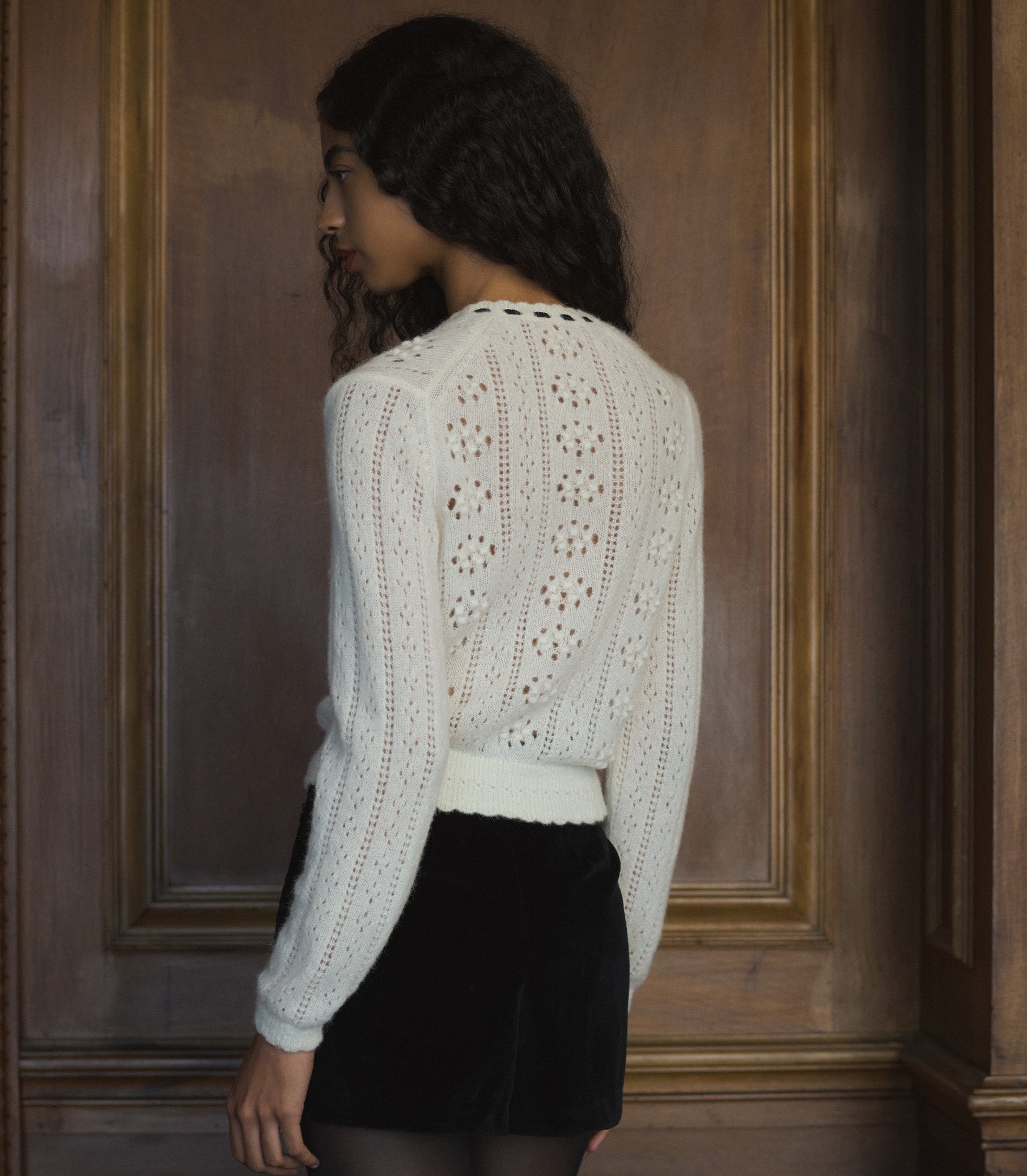COSETTE CARDIGAN -- IVORY view 7