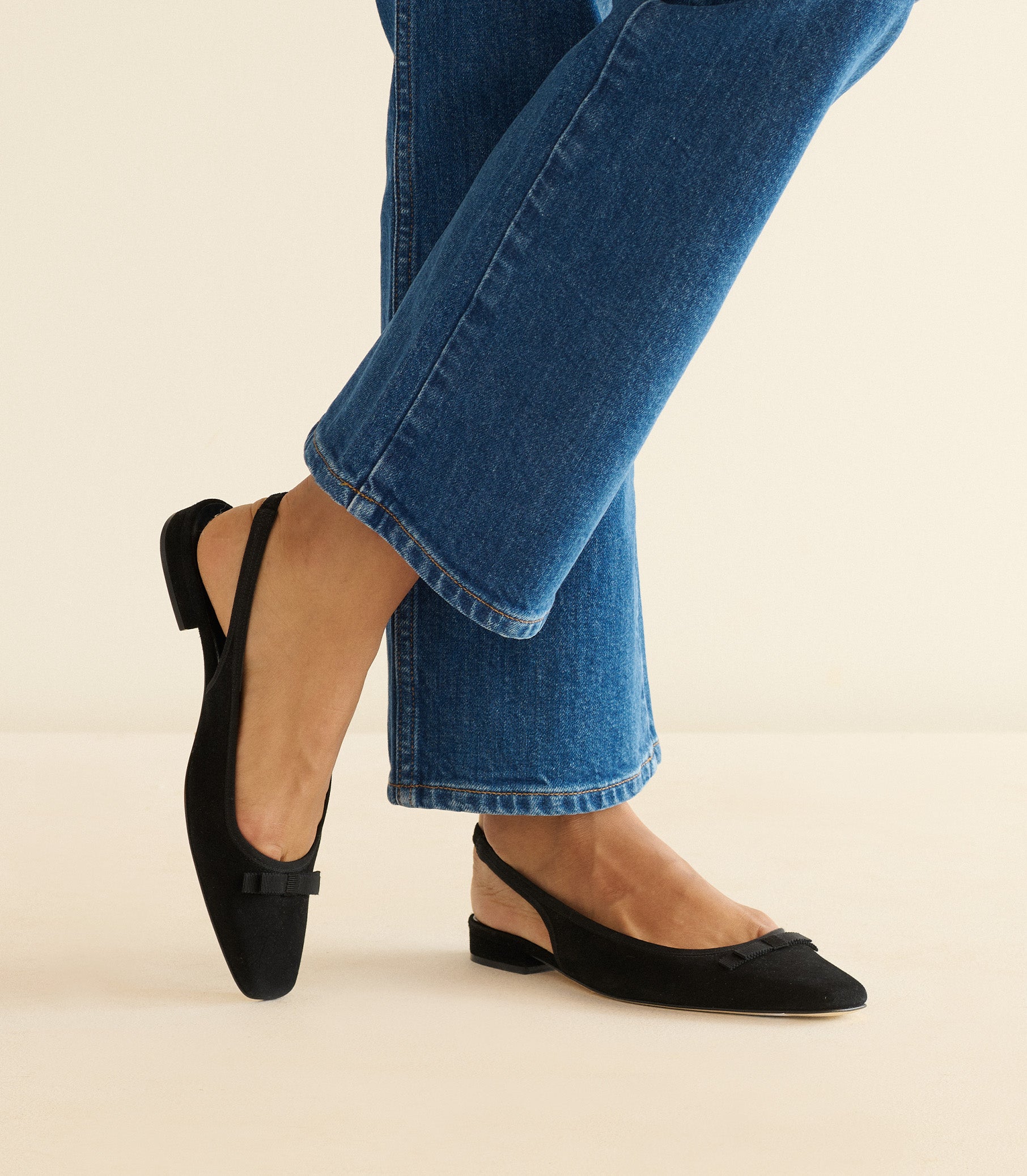 COSSIMA SLINGBACK -- BLACK SUEDE view 2