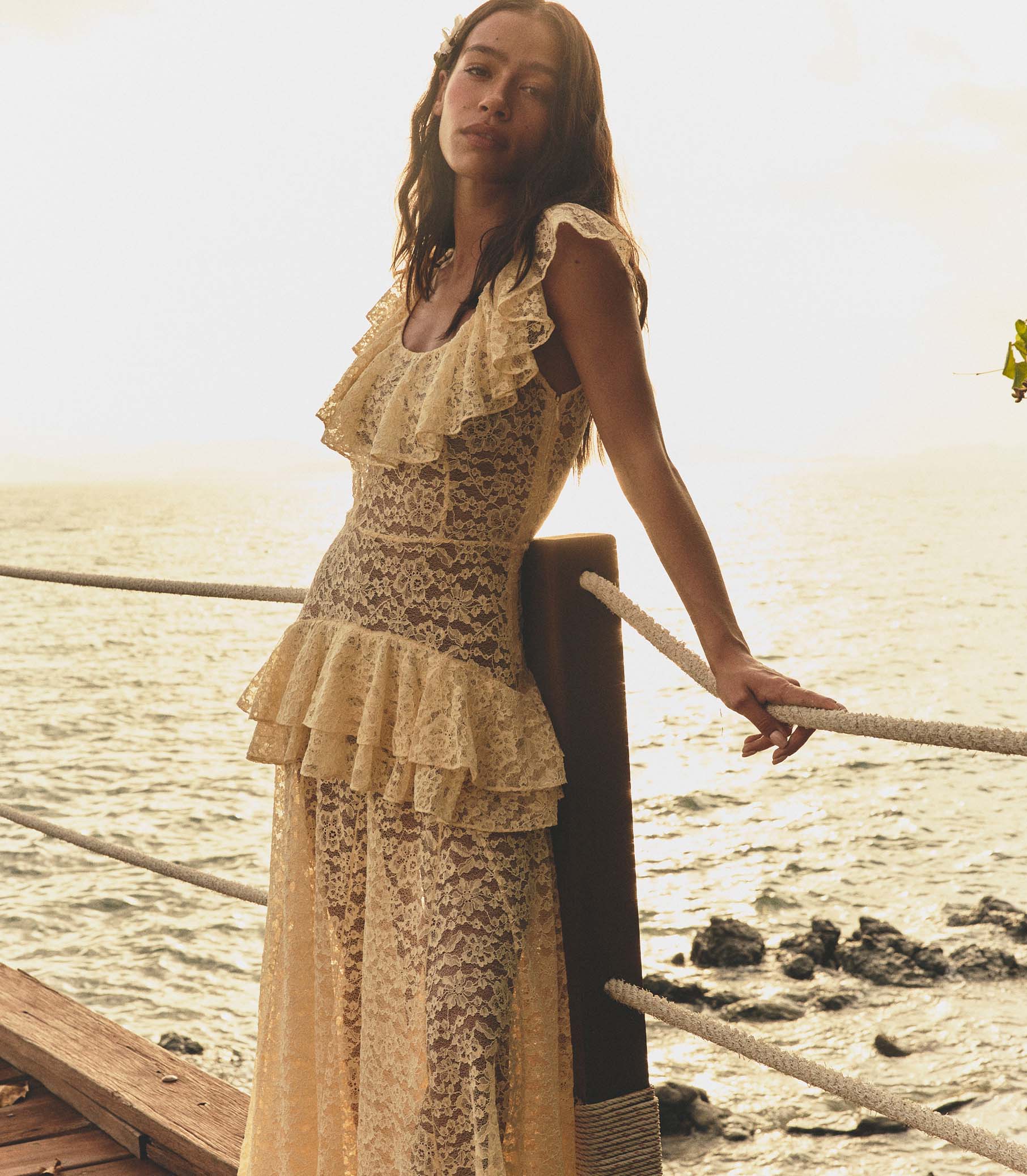 COSTINE DRESS -- VANILLA view 3
