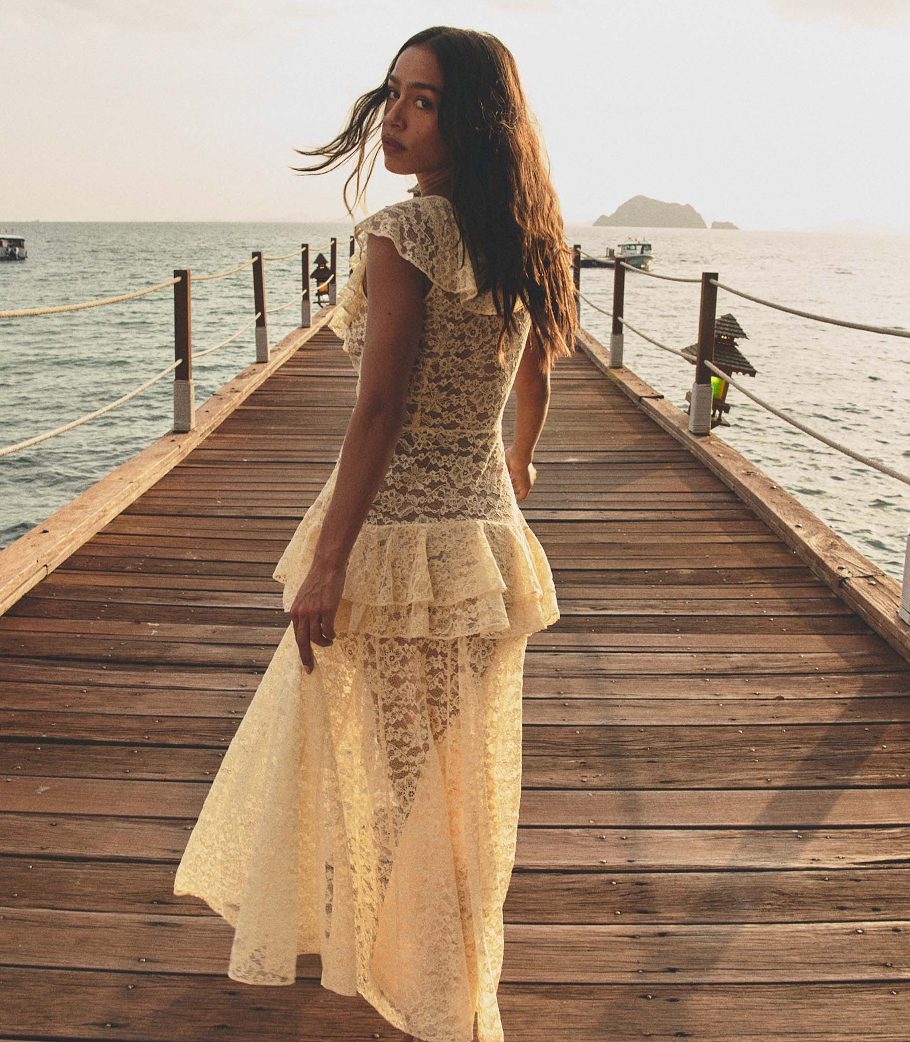COSTINE DRESS -- VANILLA view 7
