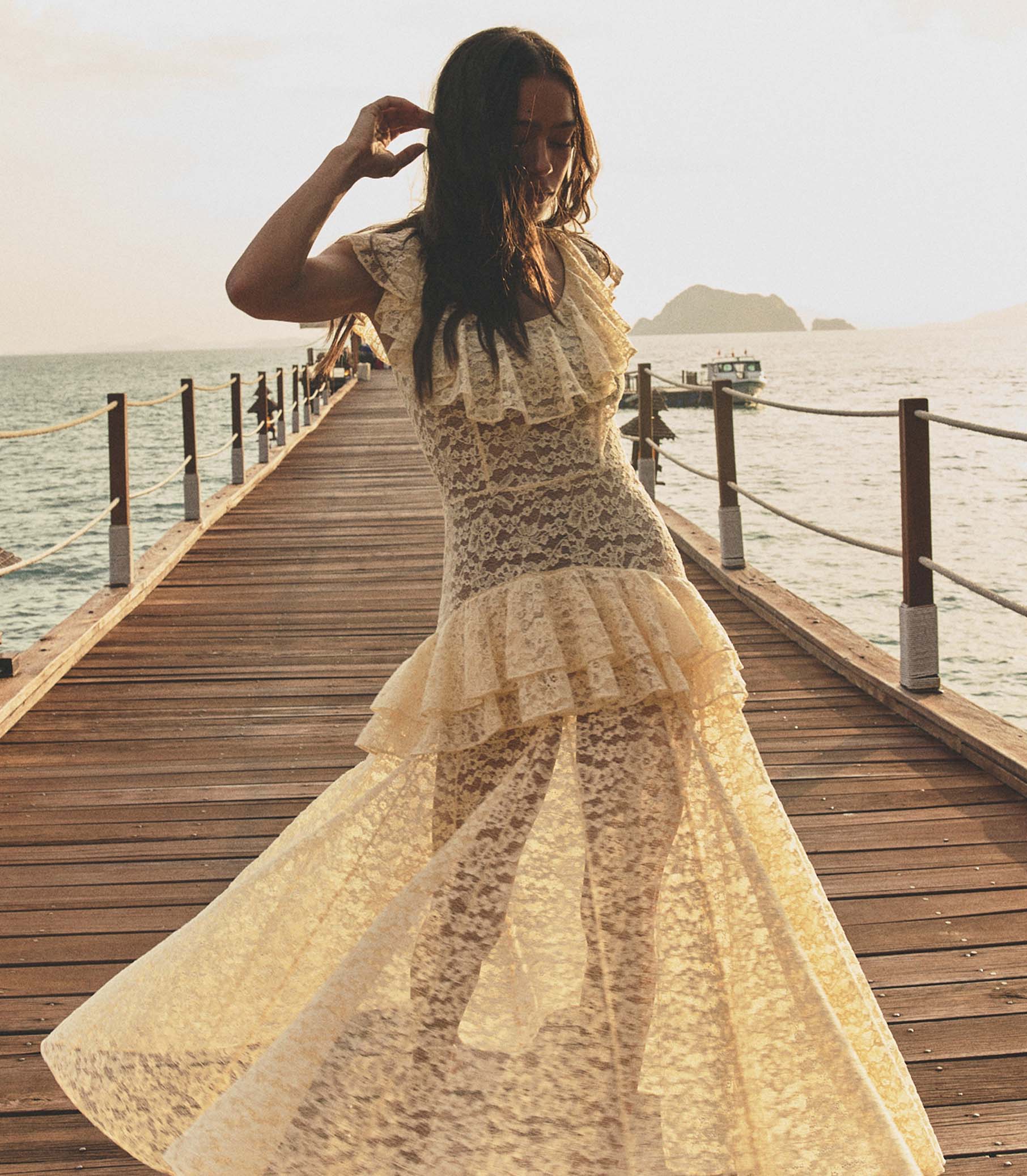 COSTINE DRESS -- VANILLA view 2
