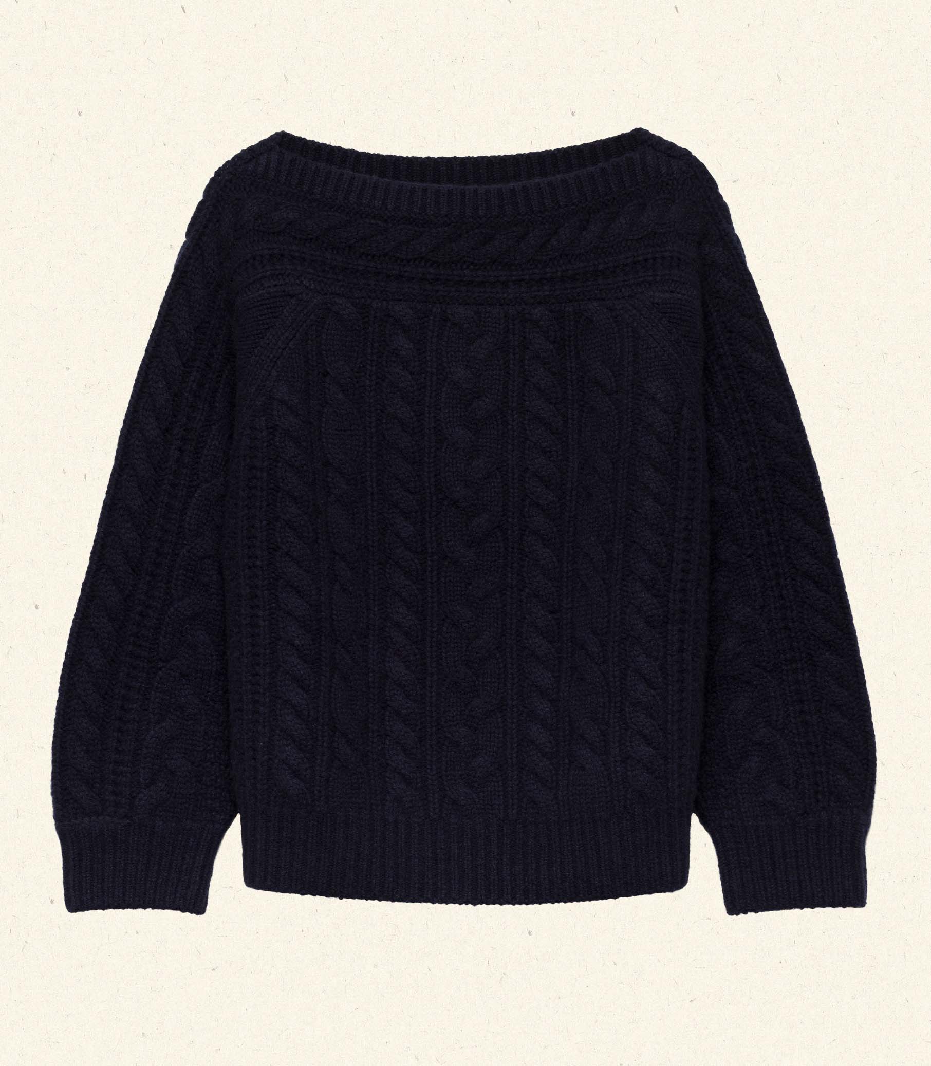CRESSIDA CASHMERE SWEATER -- NAVY view 8
