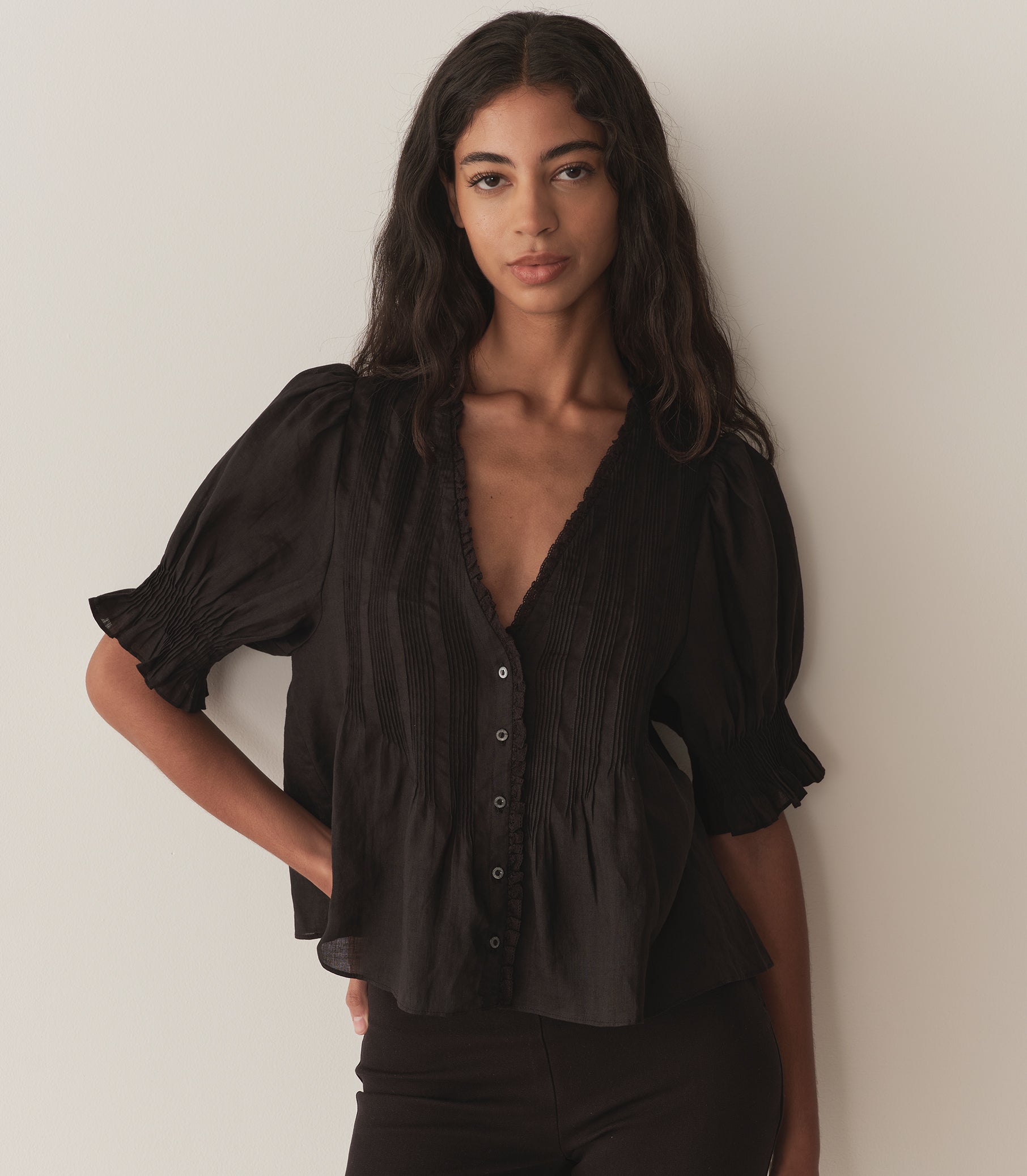 KARLIE TOP -- BLACK view 1