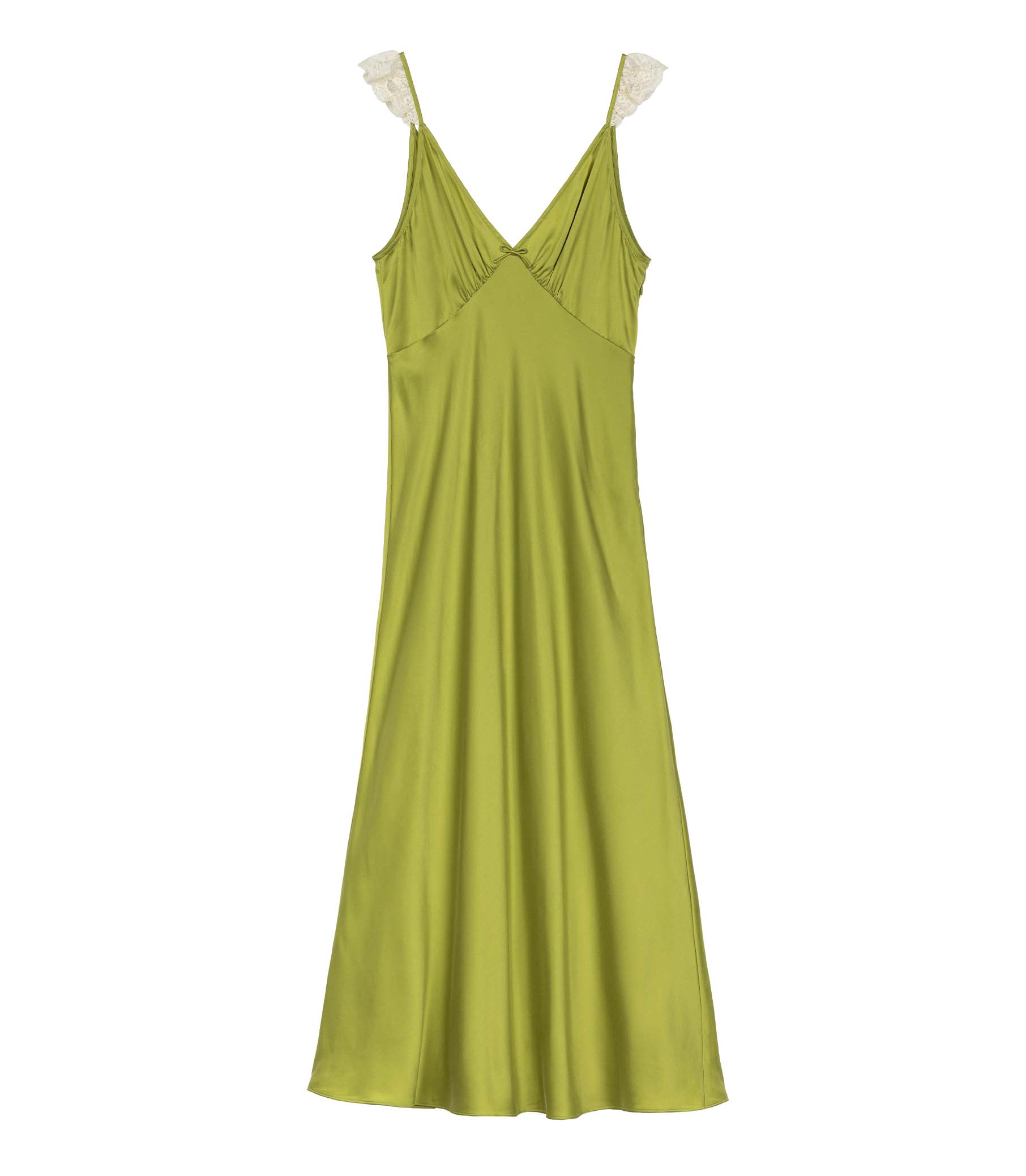 CLAIRE DRESS -- CHARTREUSE view 7