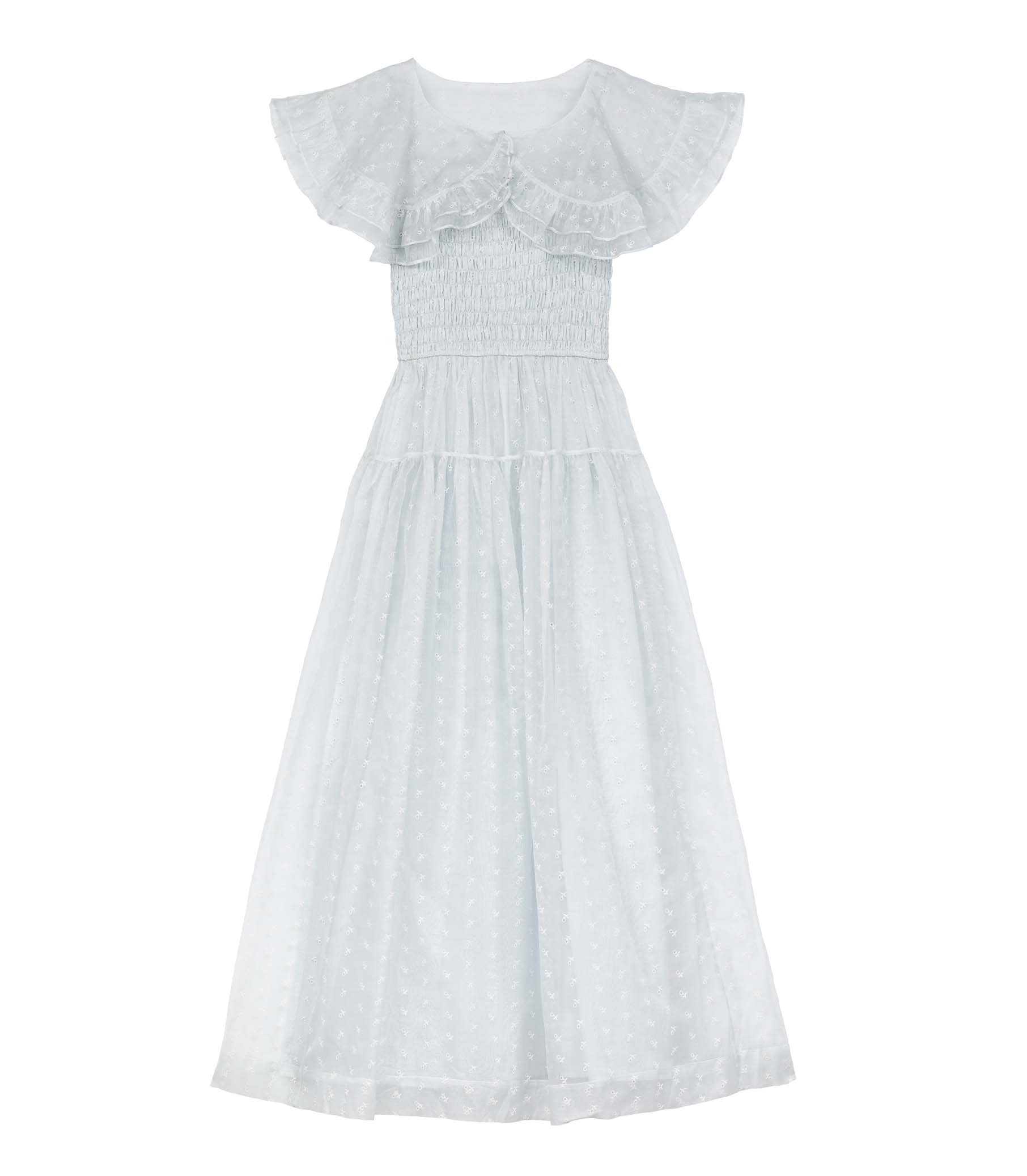 CARISTINA DRESS -- WHISPER BLUE view 7