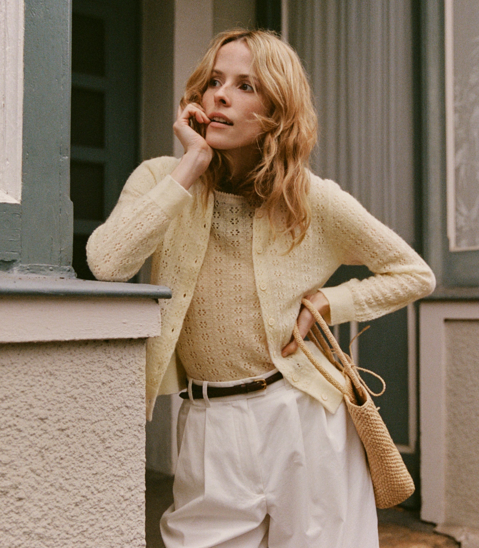 HMD -- DANAE POINTELLE CARDIGAN -- VANILLA view 2
