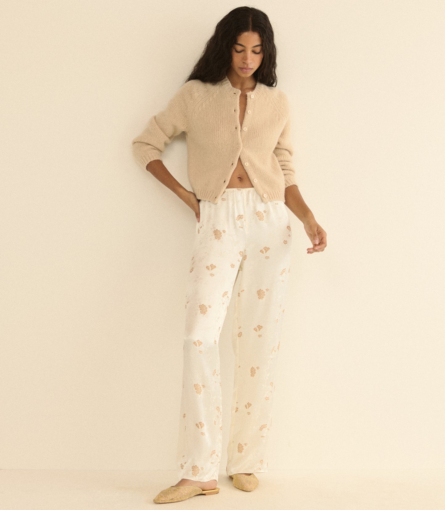 DARCY CARDIGAN -- ALMONDINE