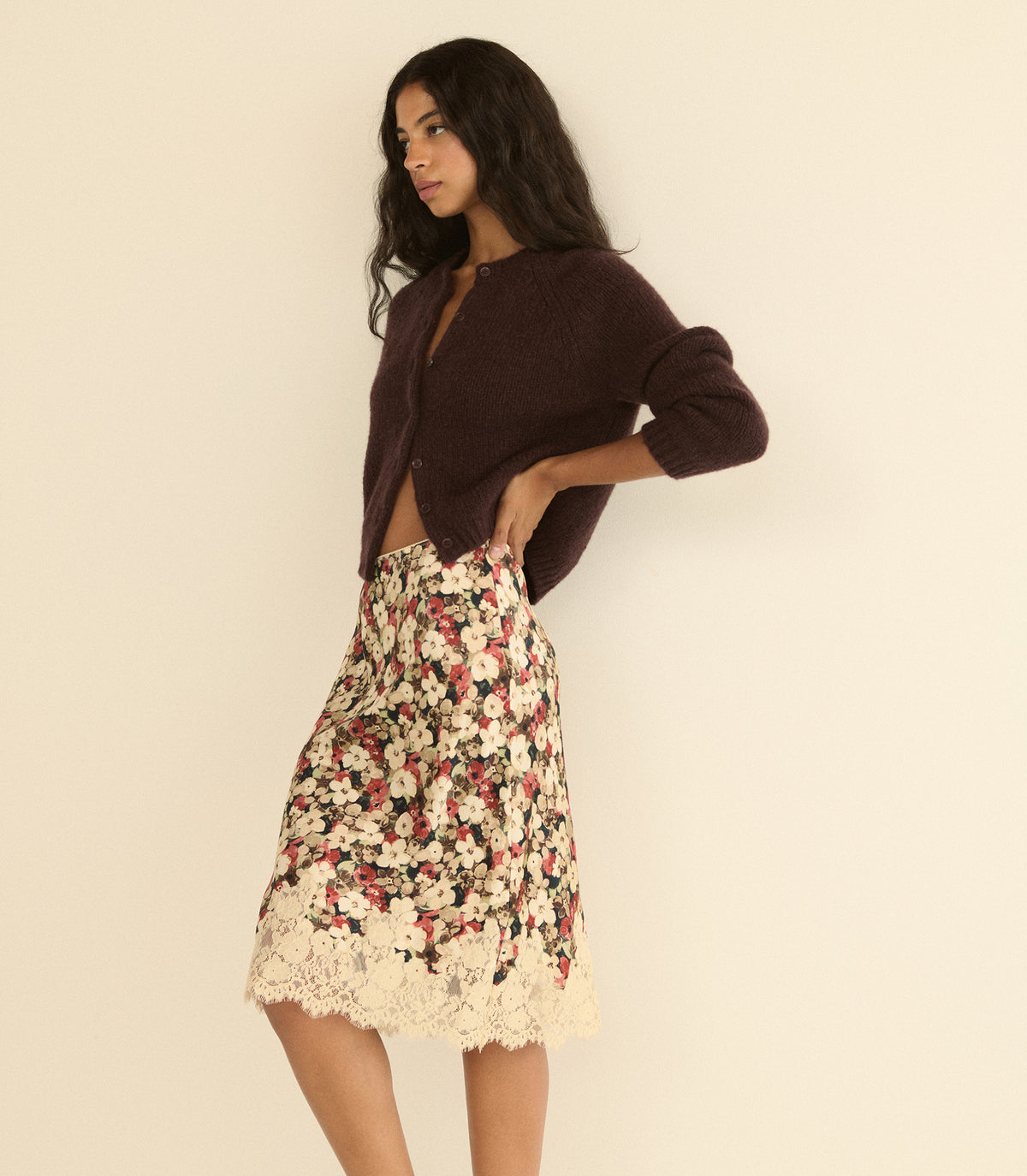 DARCY CARDIGAN -- RED UMBER view 6
