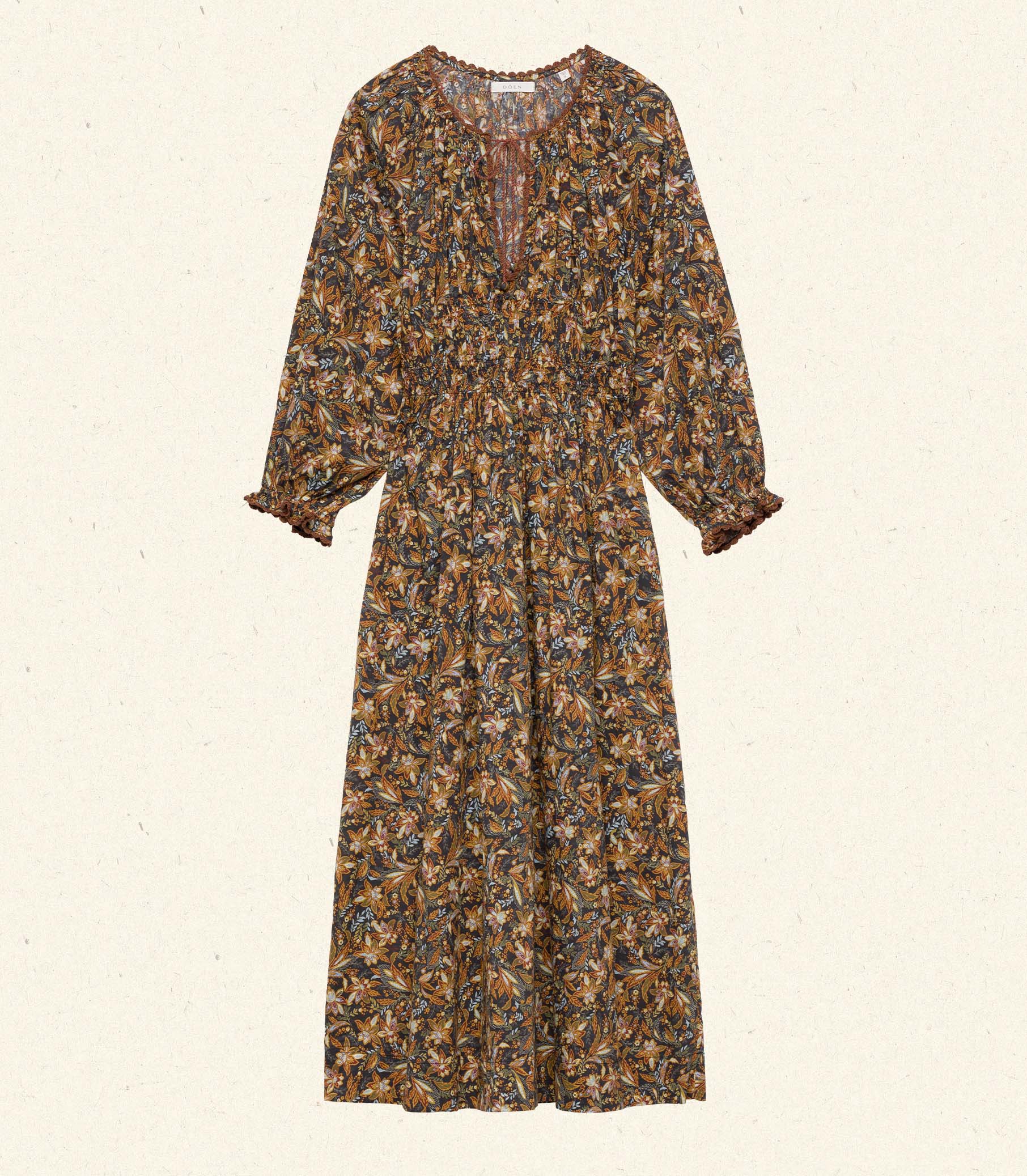 DELFINA DRESS -- NOIR NARCISSUS FLORAL view 7