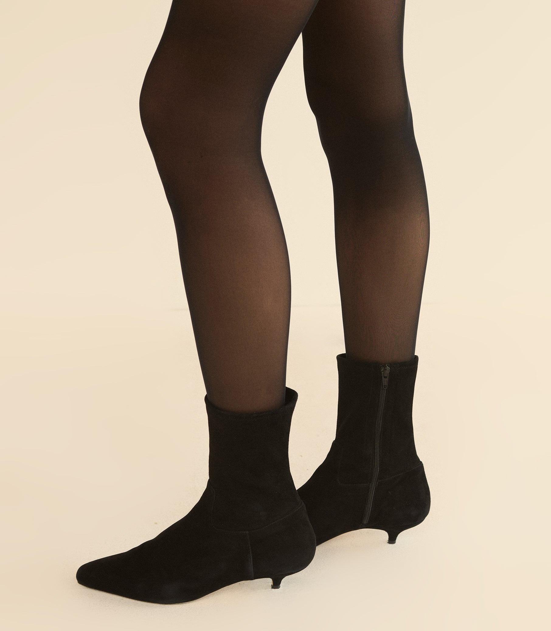 DEVI BOOT -- BLACK STRETCH SUEDE view 4
