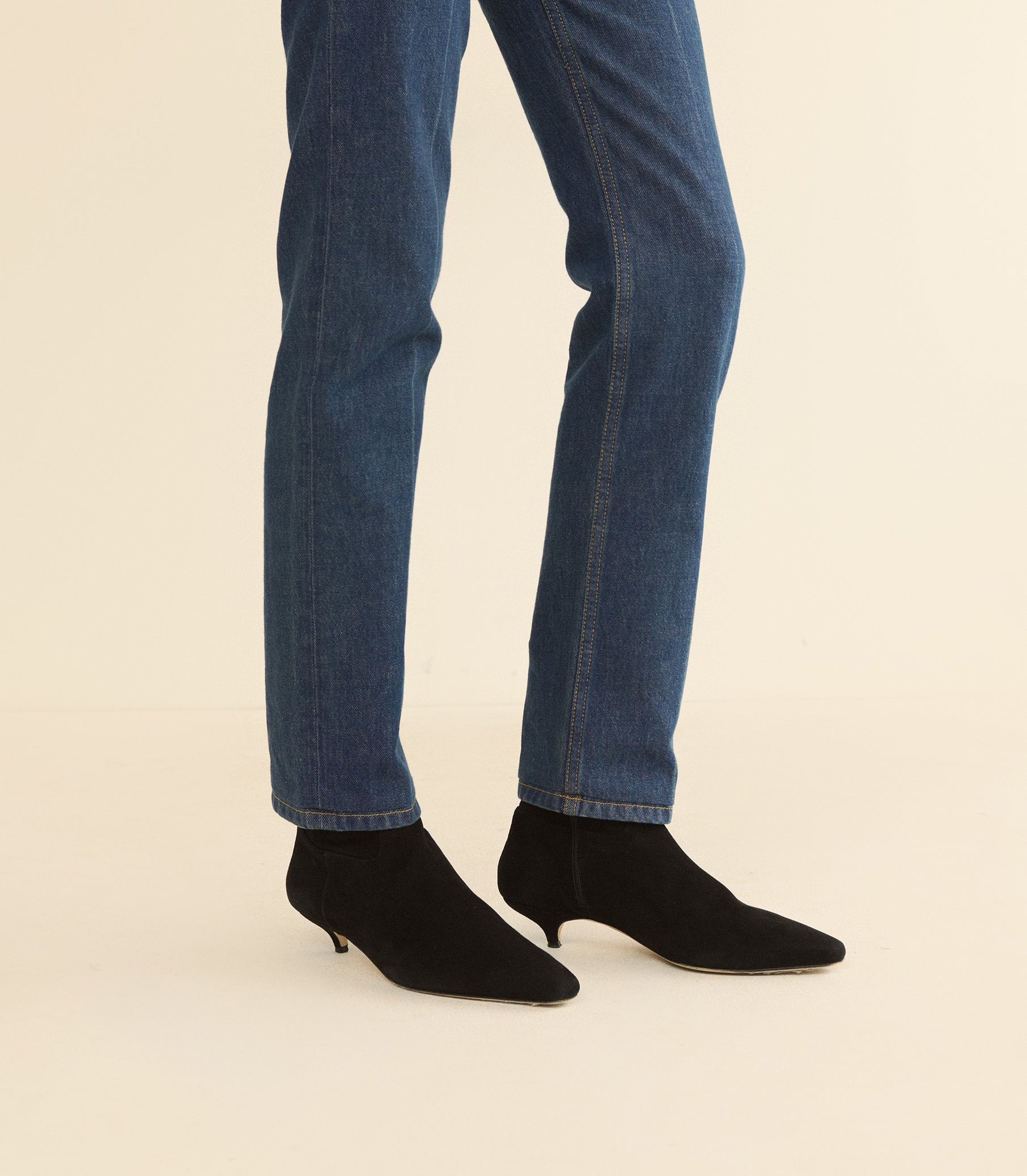DEVI BOOT -- BLACK STRETCH SUEDE view 3

