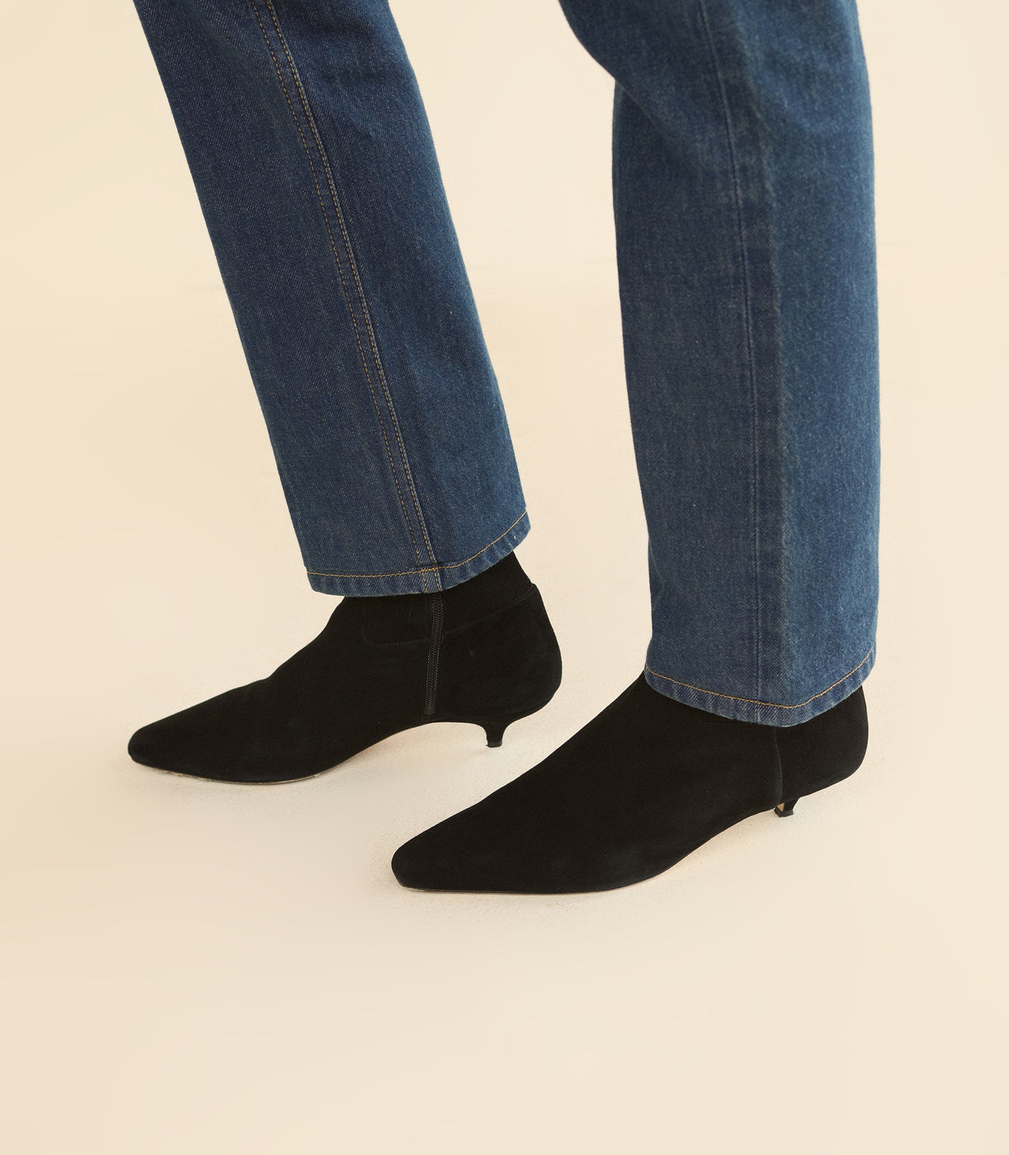DEVI BOOT -- BLACK STRETCH SUEDE