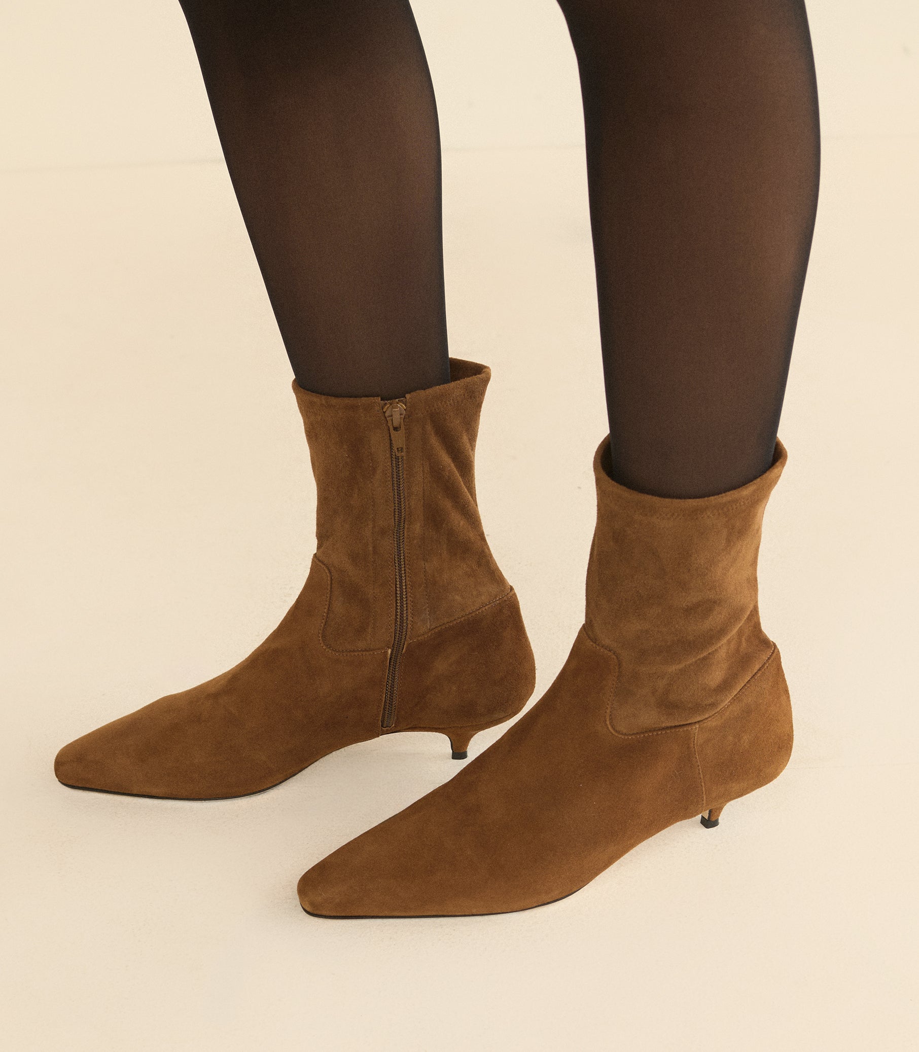 DEVI BOOT -- TORTOISE STRETCH SUEDE view 5
