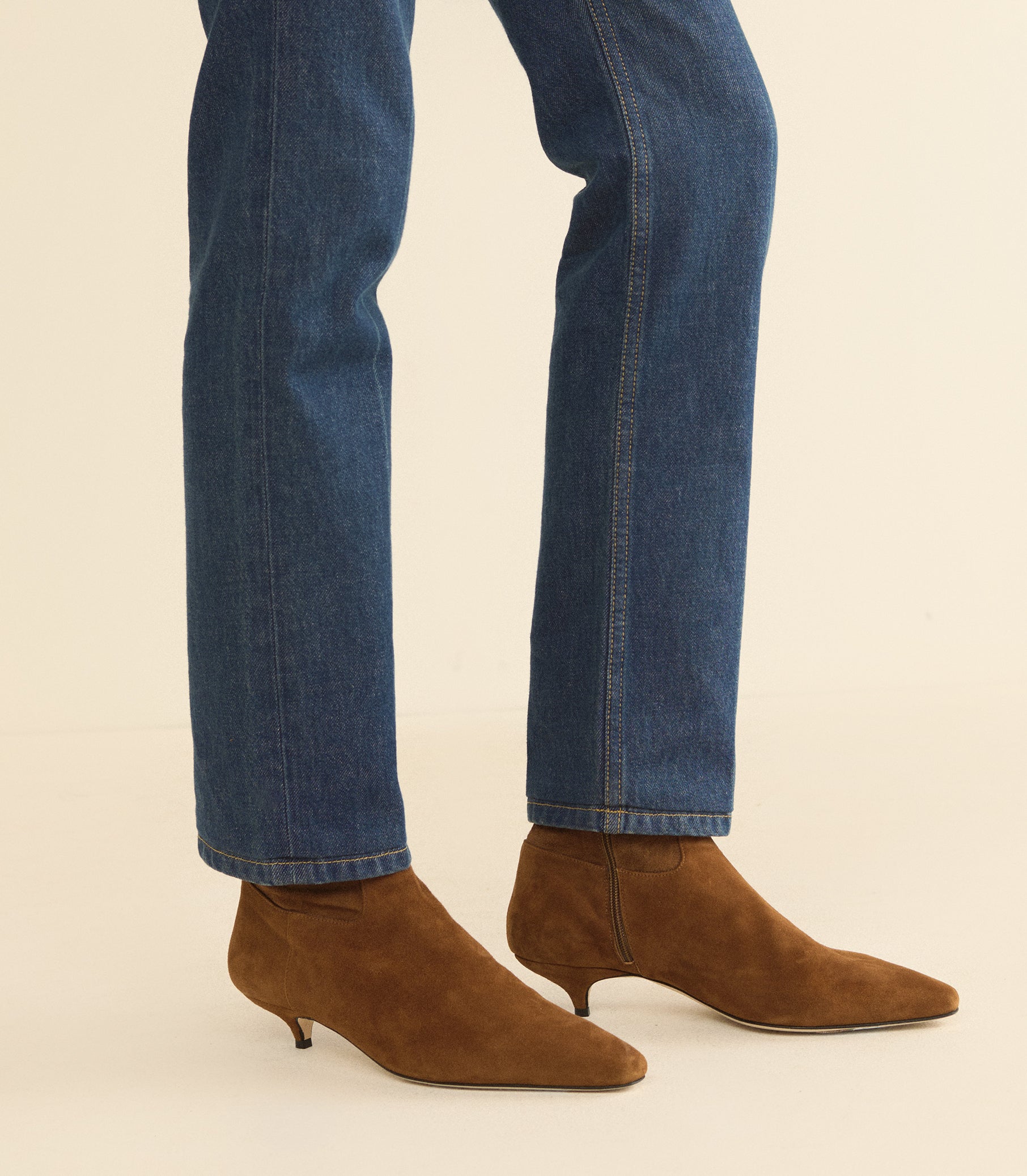 DEVI BOOT -- TORTOISE STRETCH SUEDE view 3
