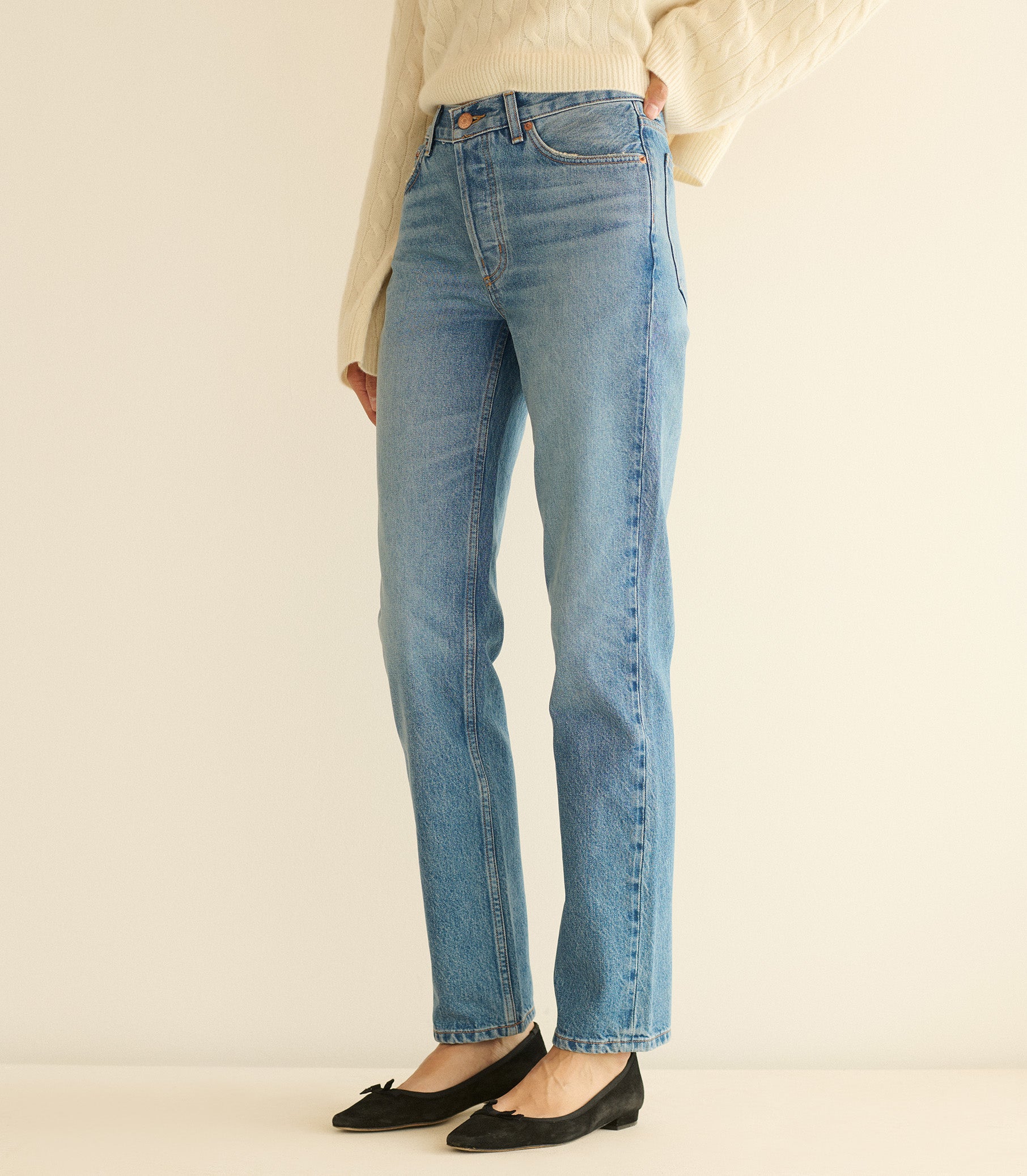 DIANA MID RISE JEAN -- MARVILLE WASH view 2
