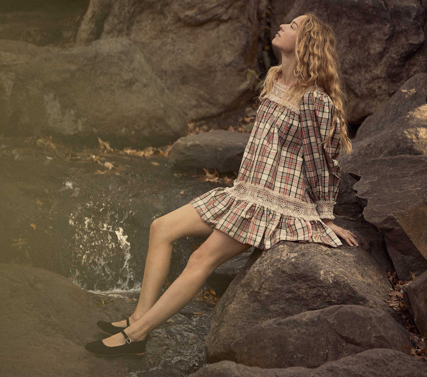 HMD -- MAGNA DRESS -- CREAM BRONTE PLAID