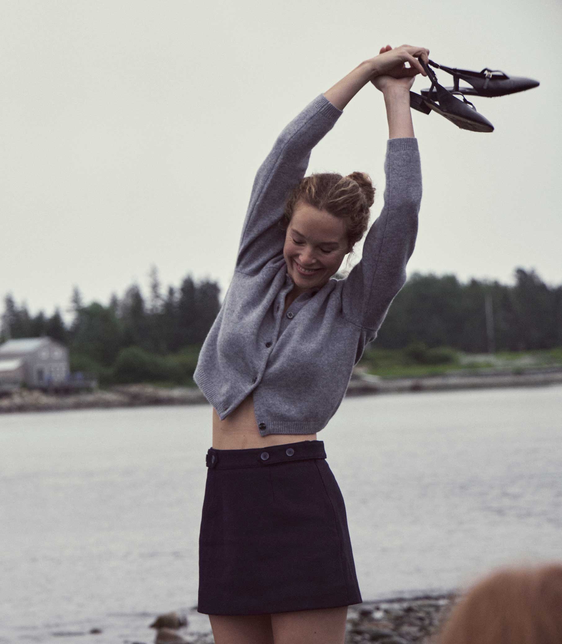 HMD -- ASHFORD CARDIGAN -- PEBBLE GREY view 1
