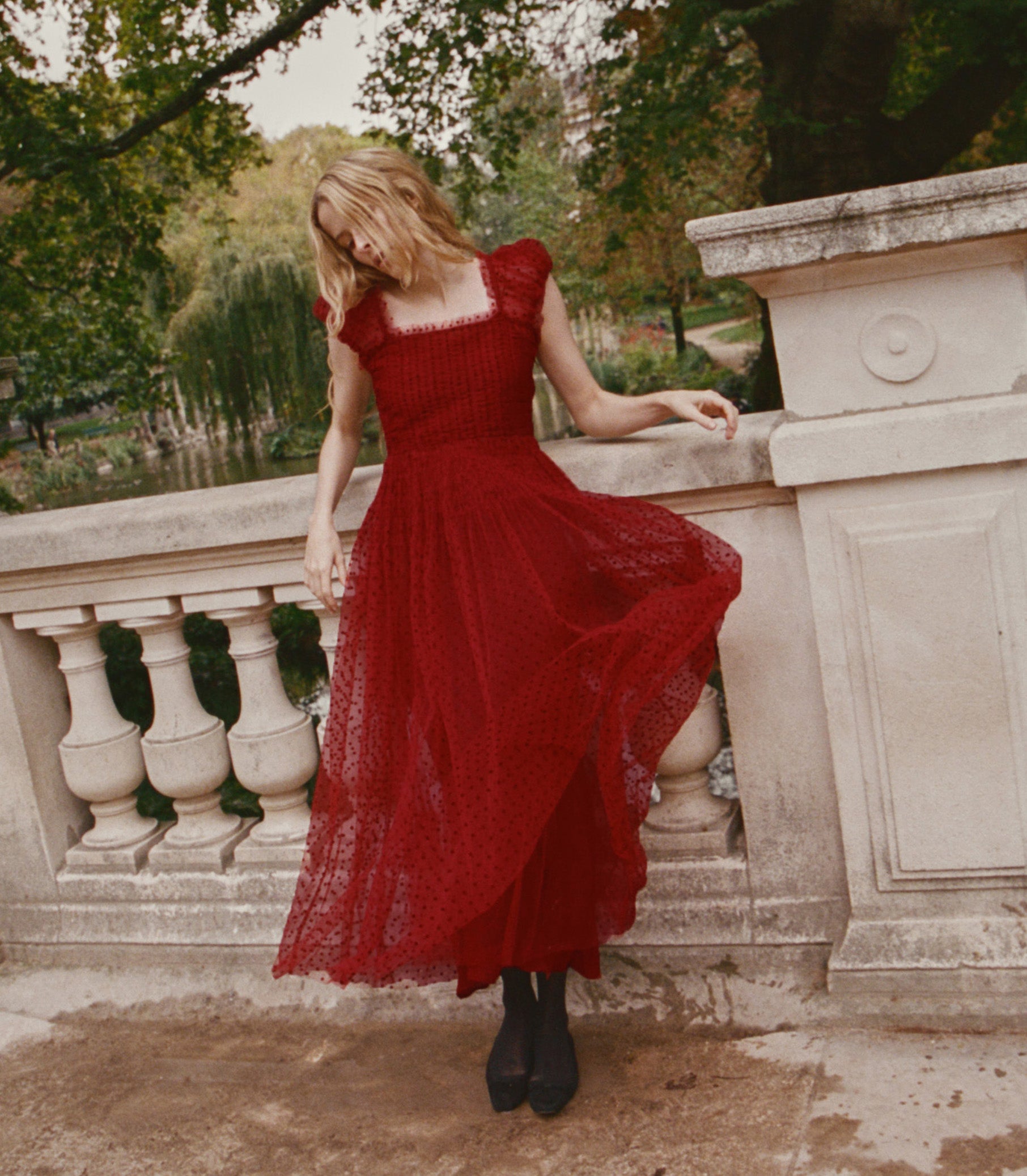 PAMELINA DRESS -- ROSSO