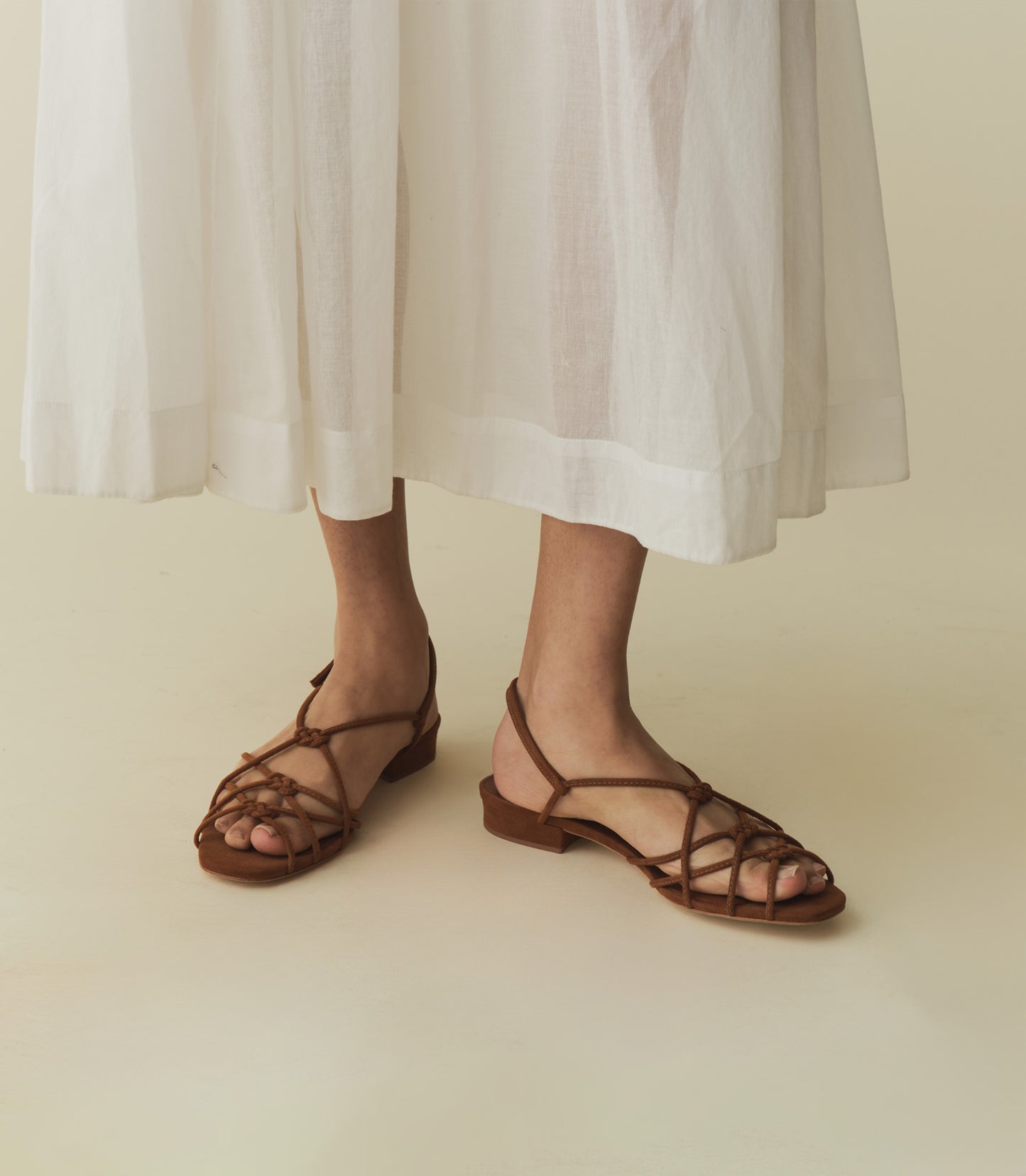 CORSICA SANDAL -- COGNAC SUEDE