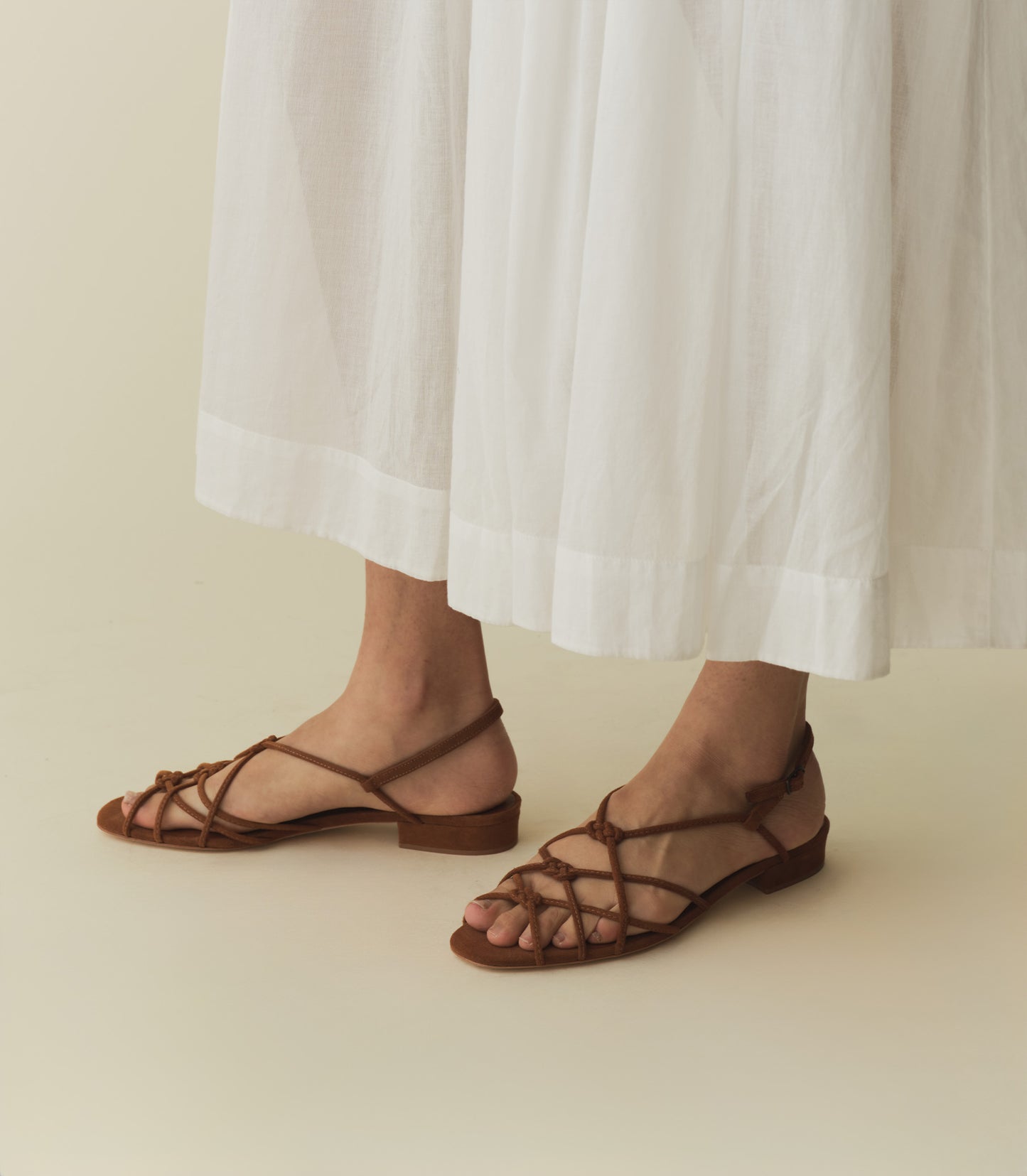 CORSICA SANDAL -- COGNAC SUEDE