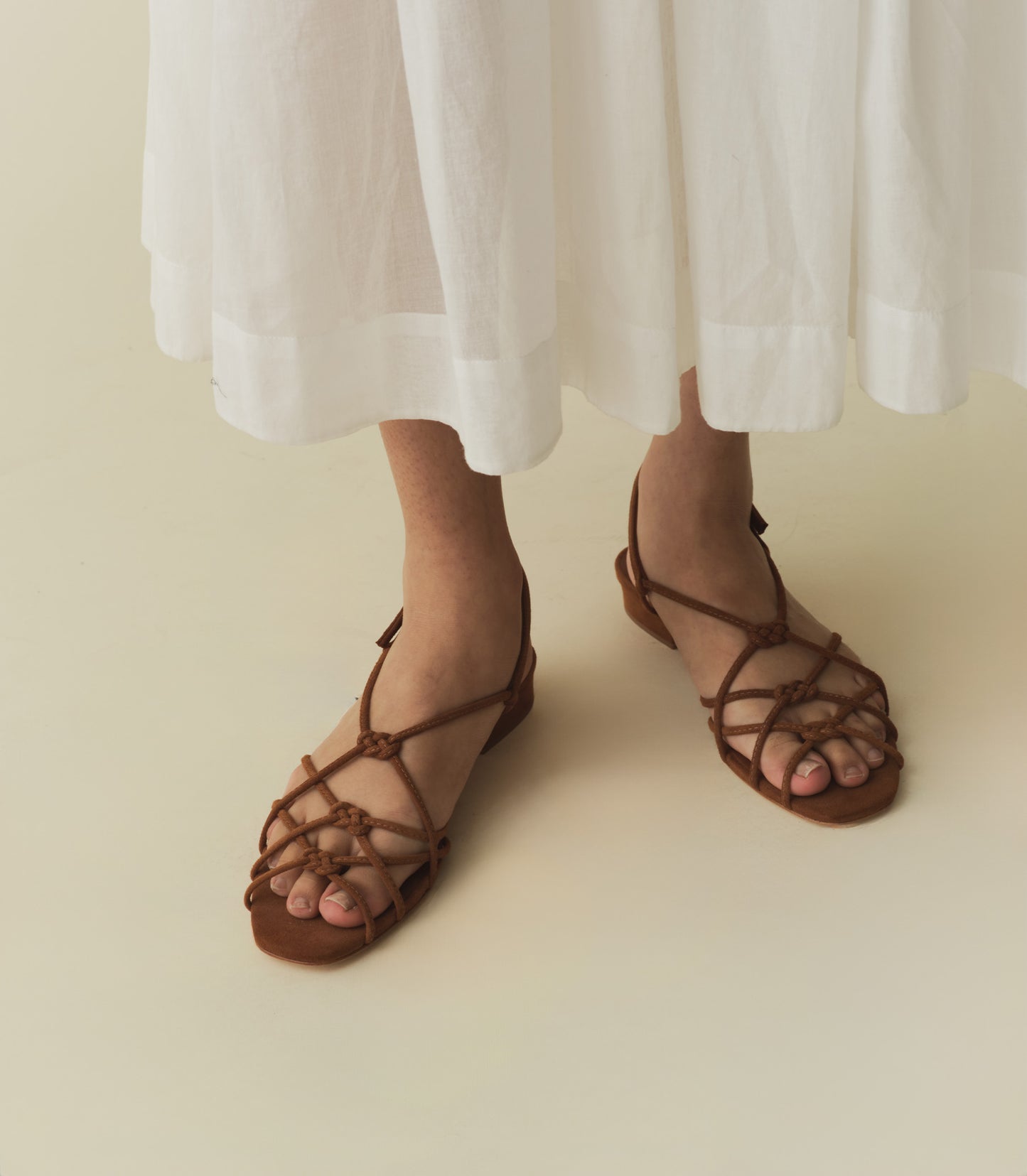 CORSICA SANDAL -- COGNAC SUEDE