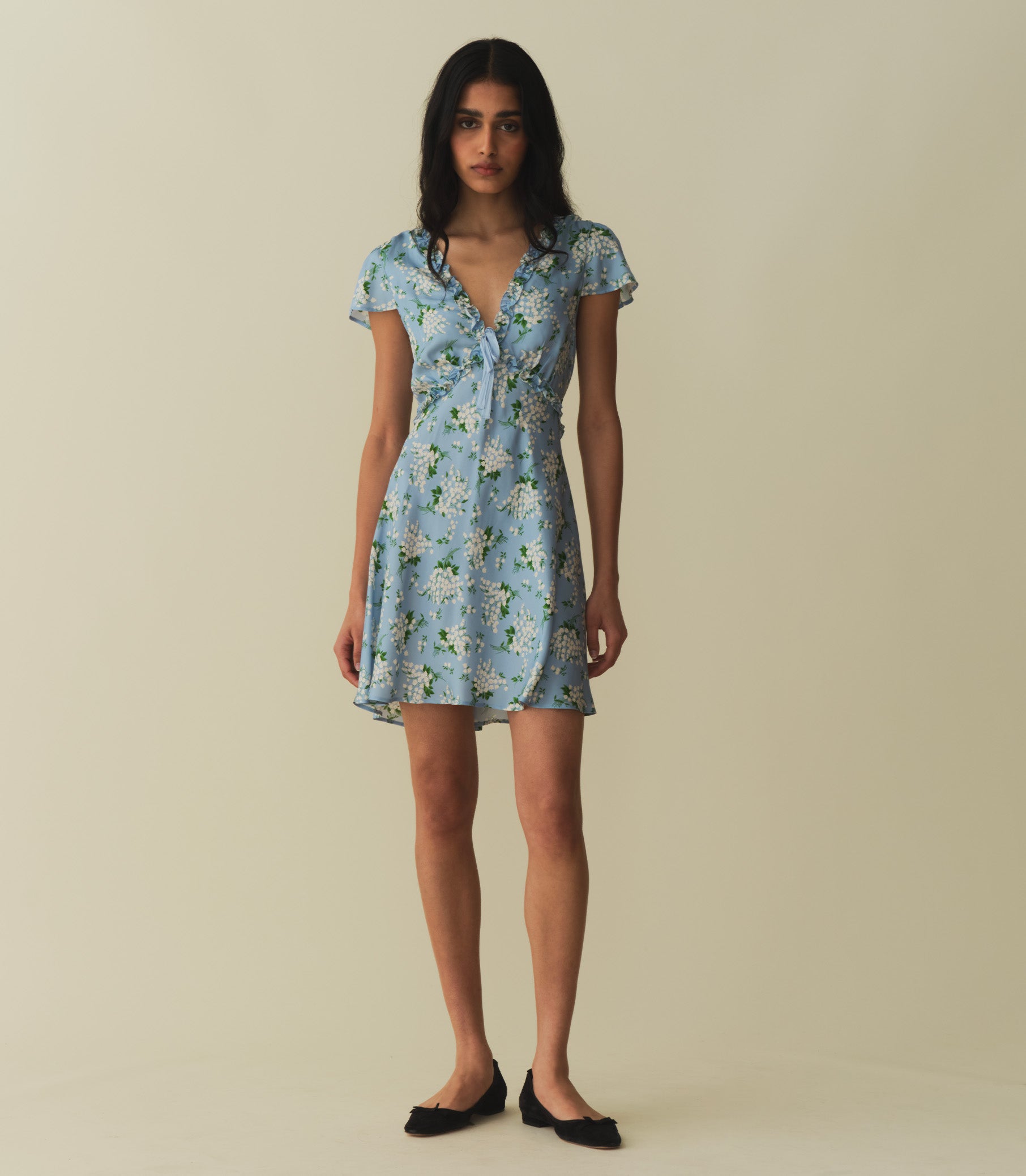 TAYLA DRESS -- SKY MAY BELL FLORAL view 1