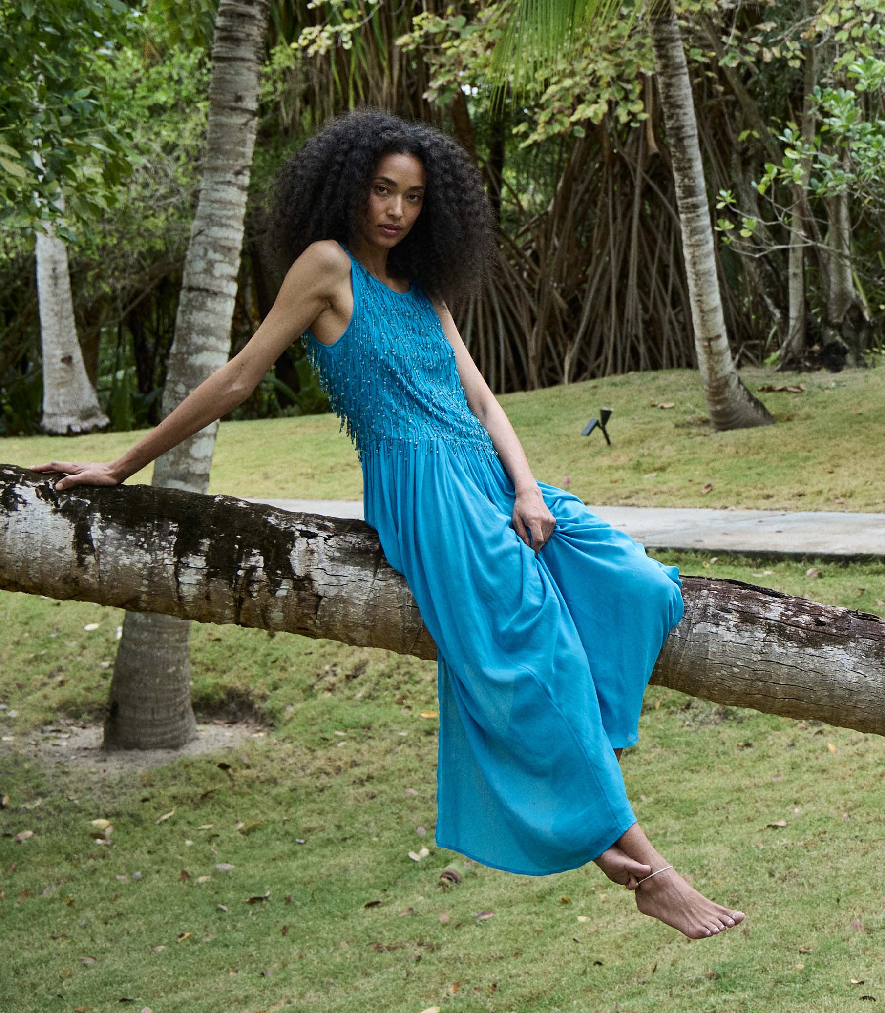 DONYALE DRESS -- BLUE GROTTO view 4