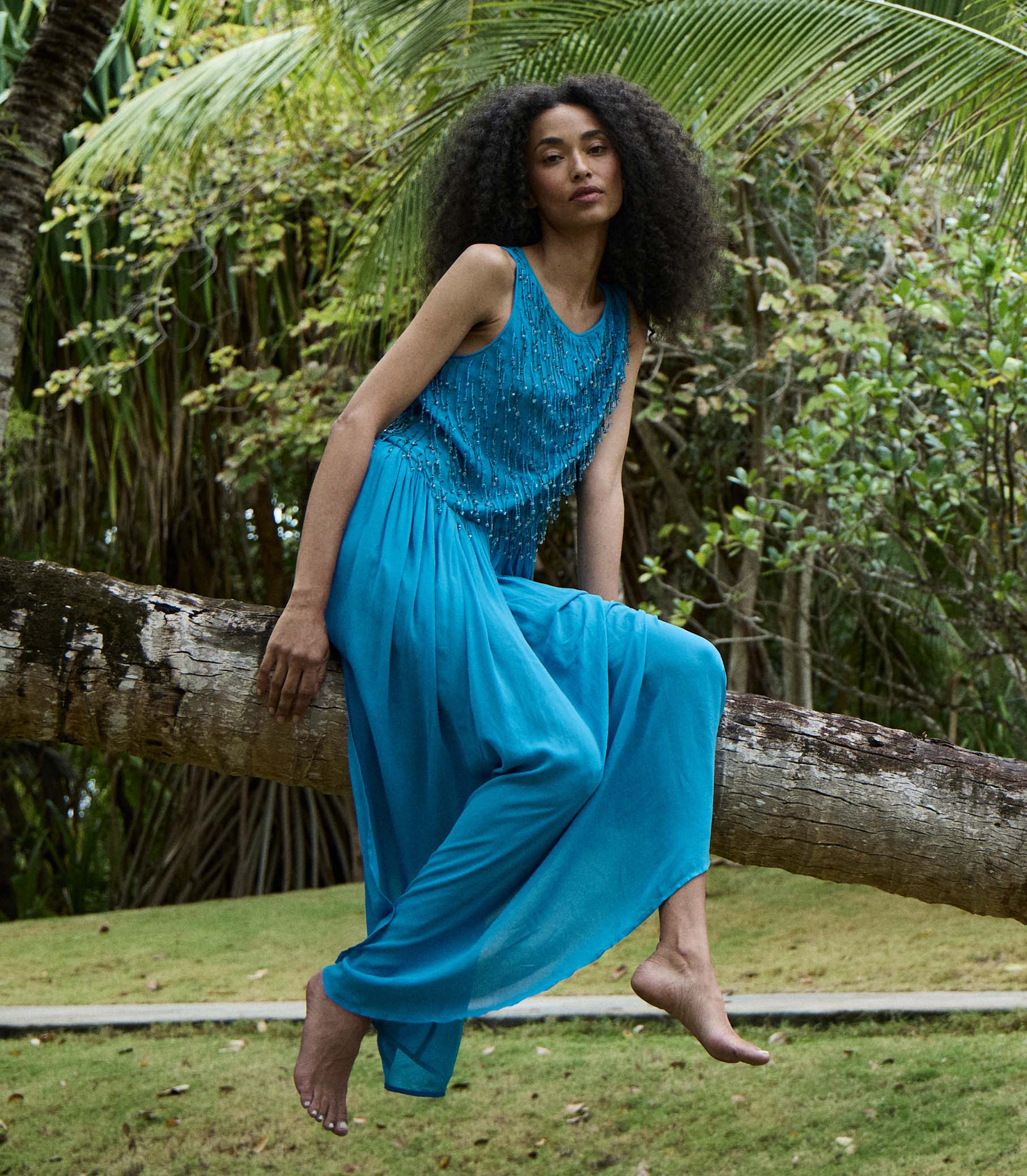 DONYALE DRESS -- BLUE GROTTO view 1