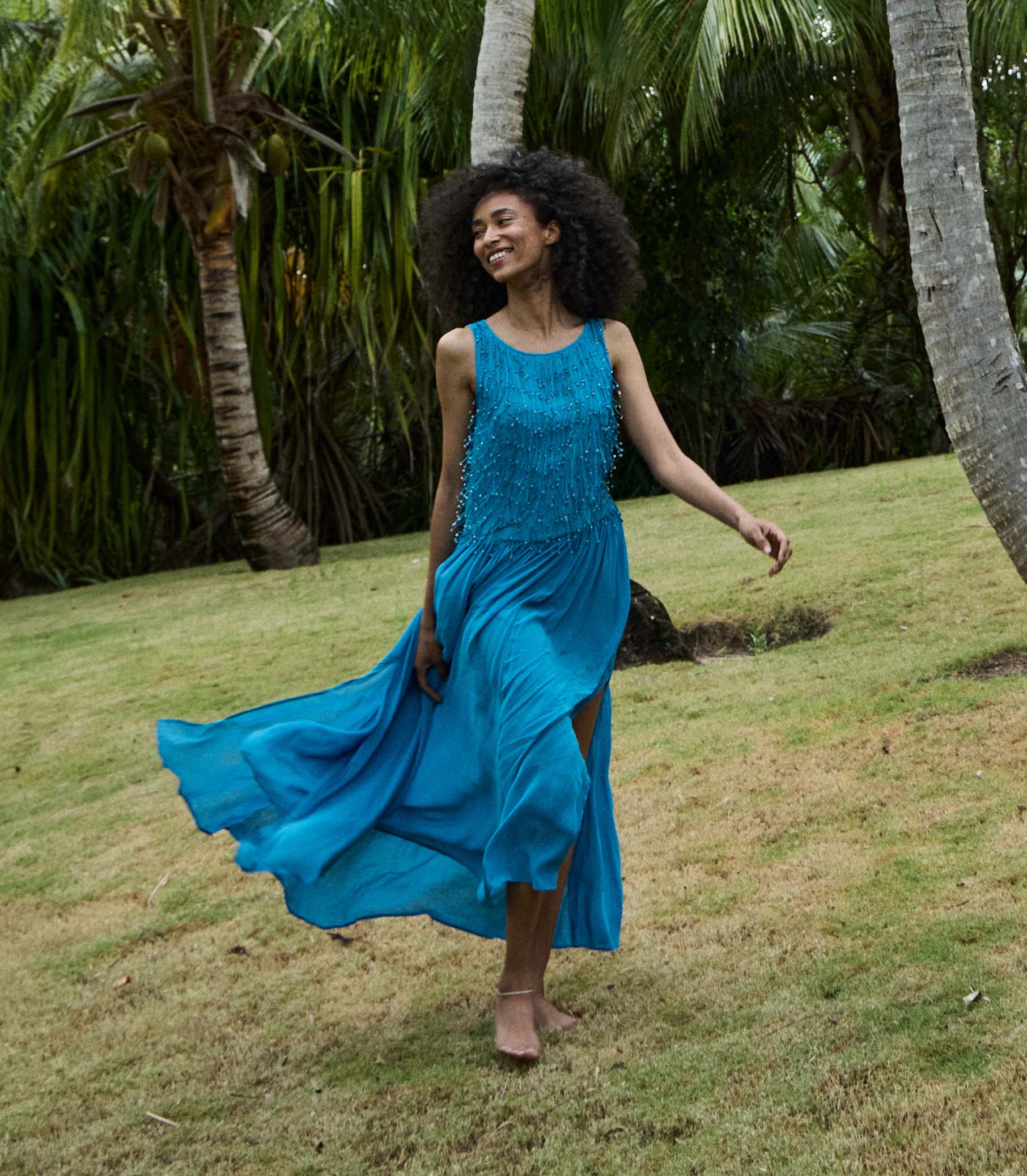 DONYALE DRESS -- BLUE GROTTO view 3