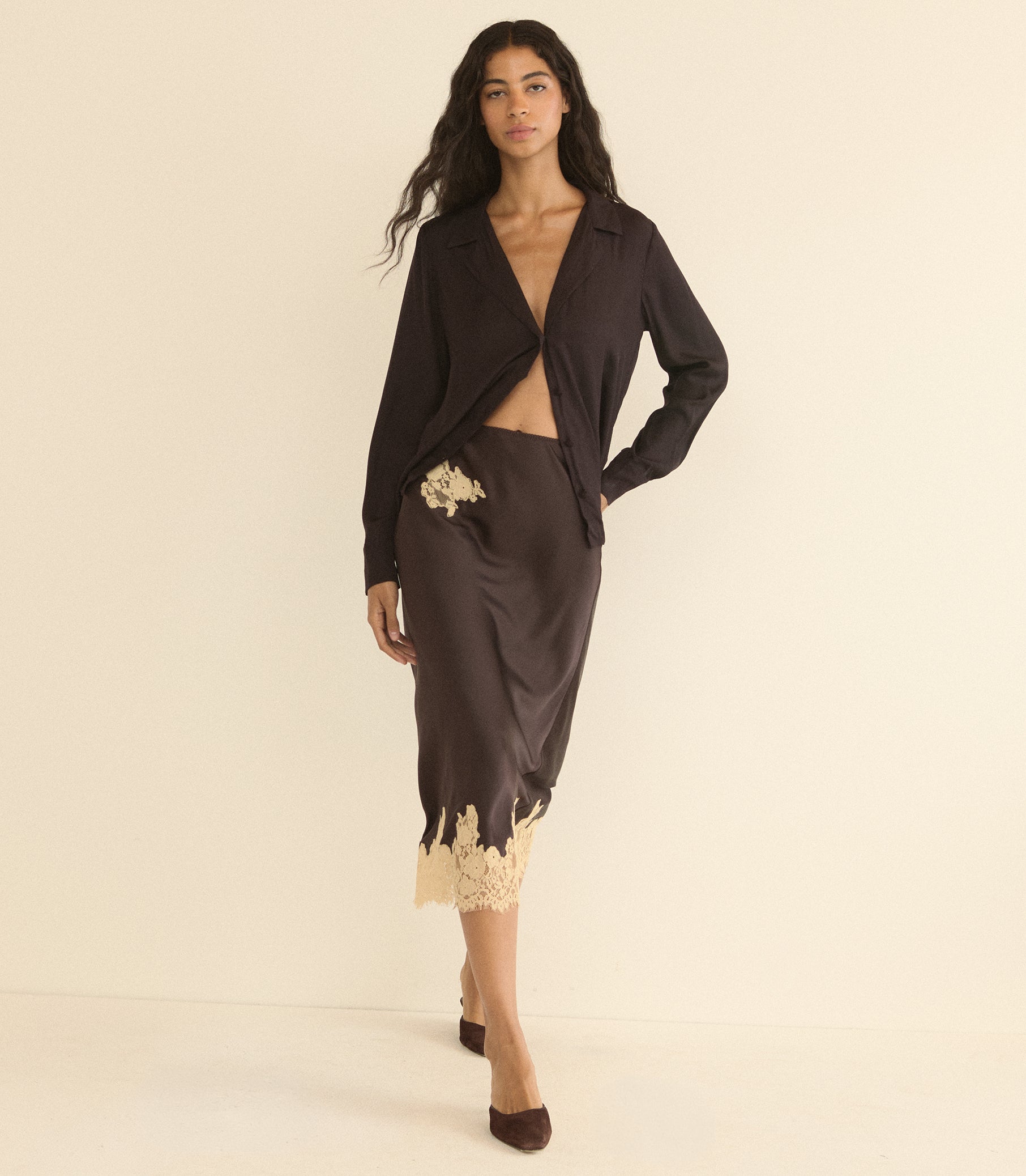 DORSIA TOP -- EQUESTRIAN BROWN view 6
