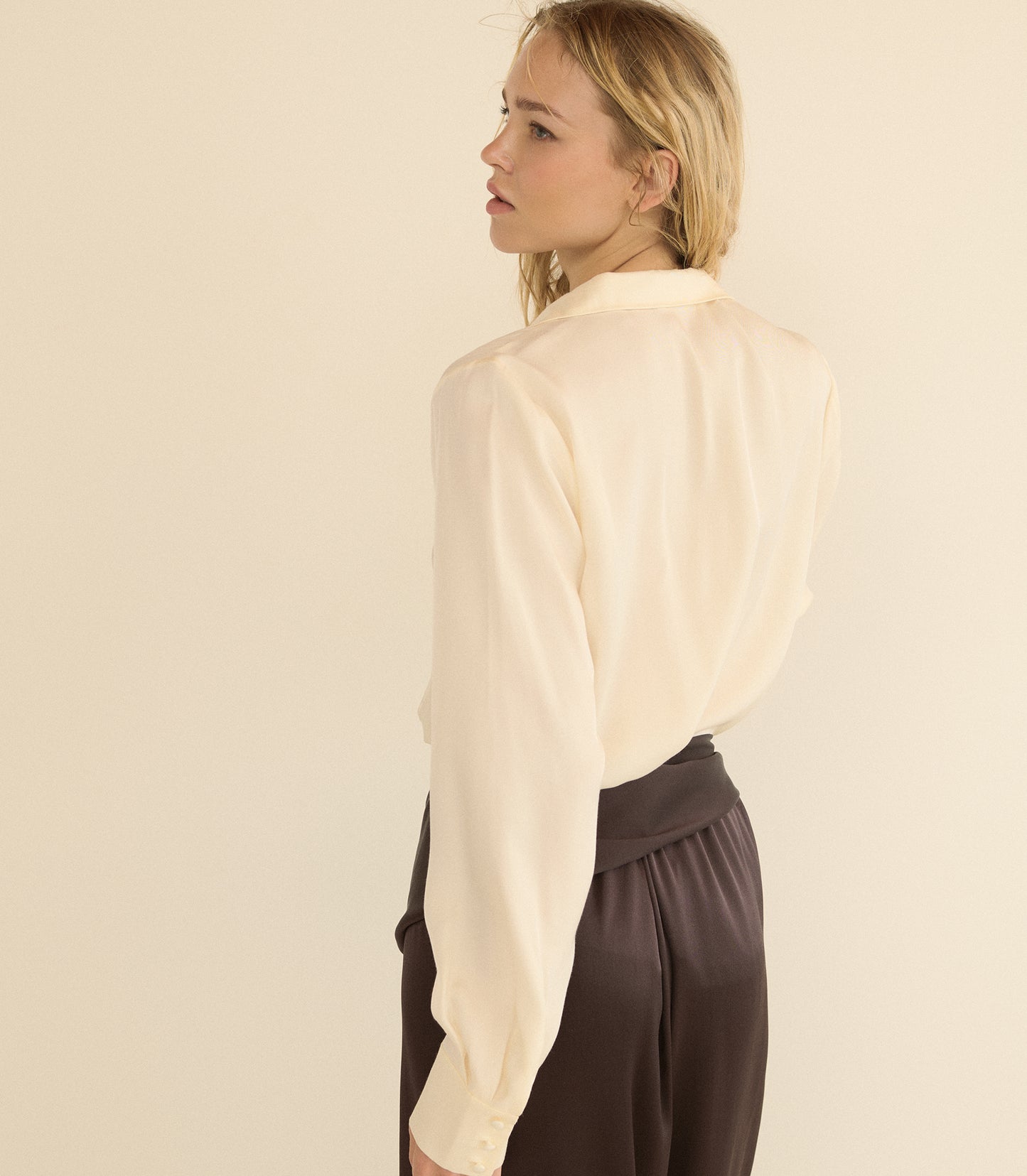 LAVONA SCARF PANT -- EQUESTRIAN BROWN