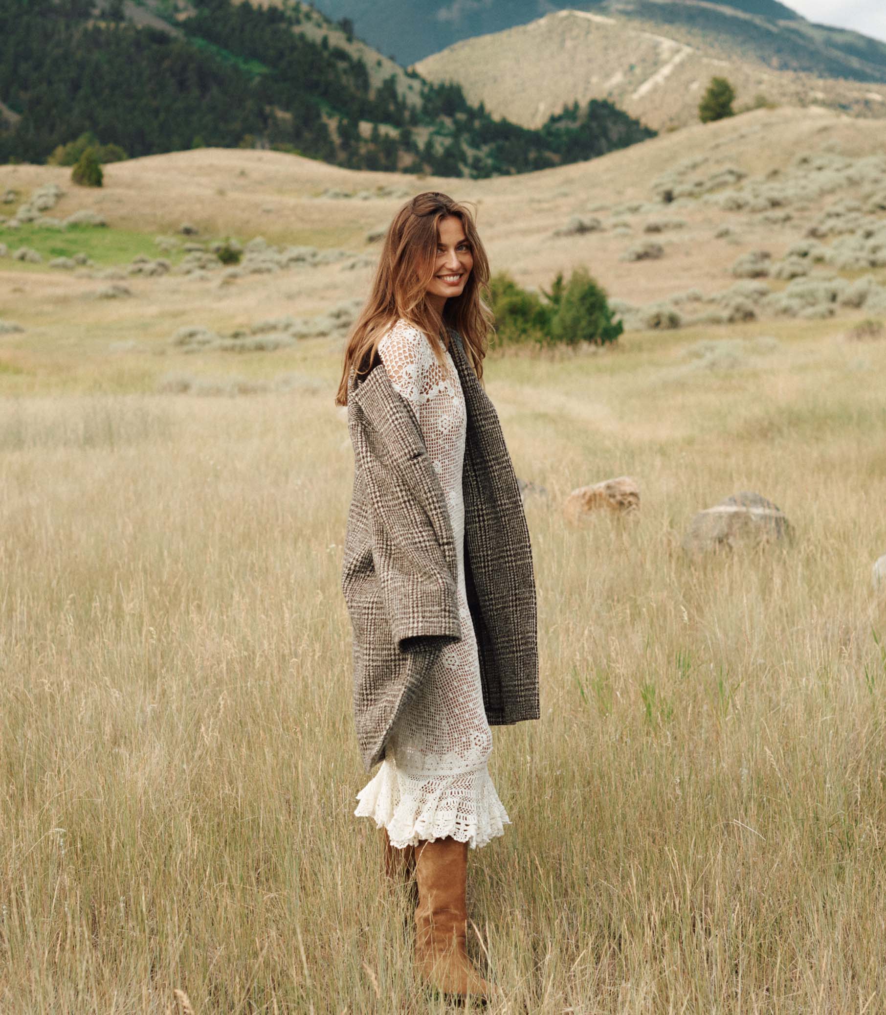 DOVER COAT -- LASCELLE HOUNDSTOOTH CHECK view 3