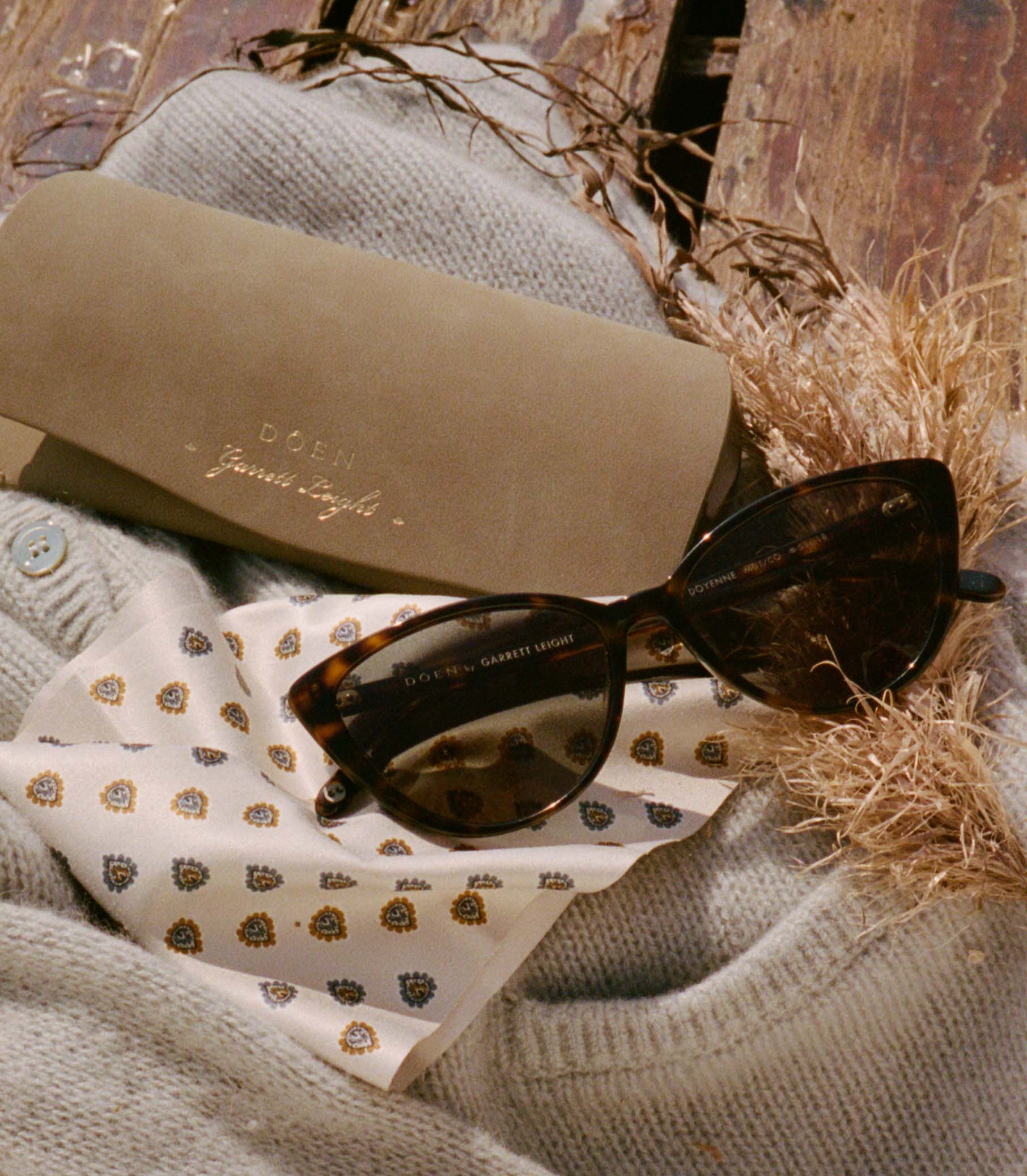 DÔEN BY GARRETT LEIGHT DOYENNE SUNGLASSES -- TORTOISE view 4
