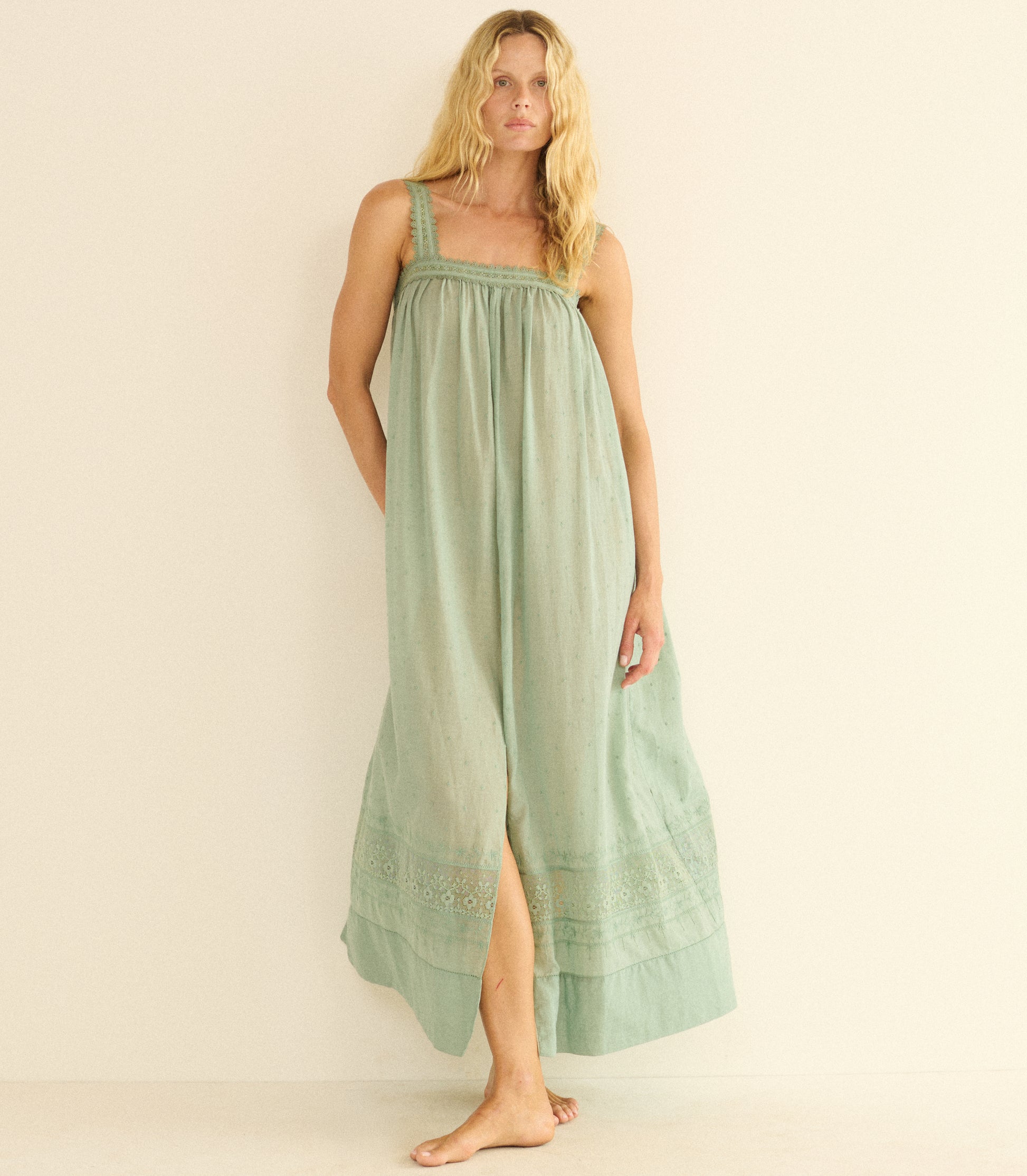 ELARIE DRESS -- ALOE view 3
