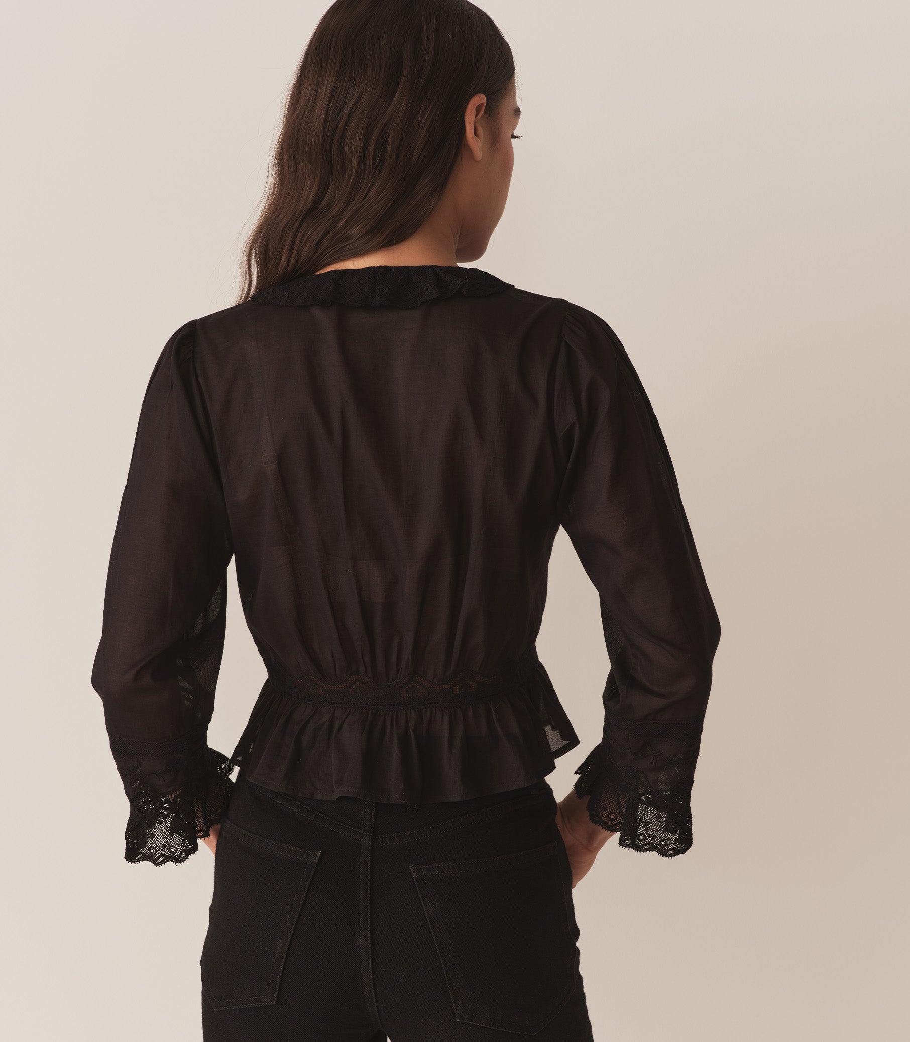 ELDORIS TOP -- BLACK view 4