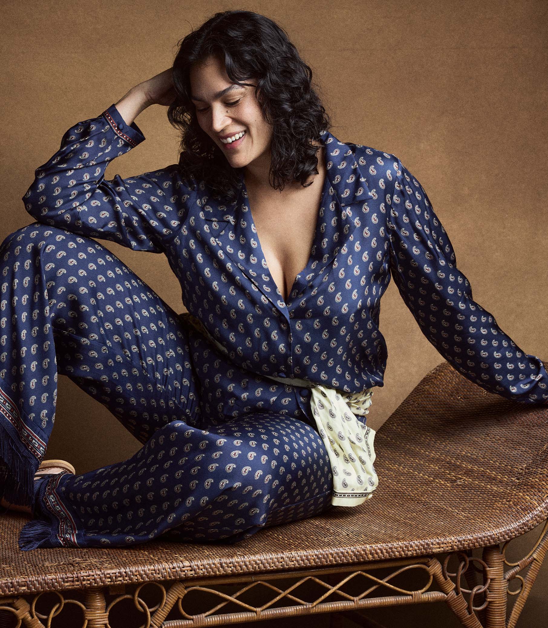 ELENE TOP -- BLEU TAORMINA PAISLEY view 7
