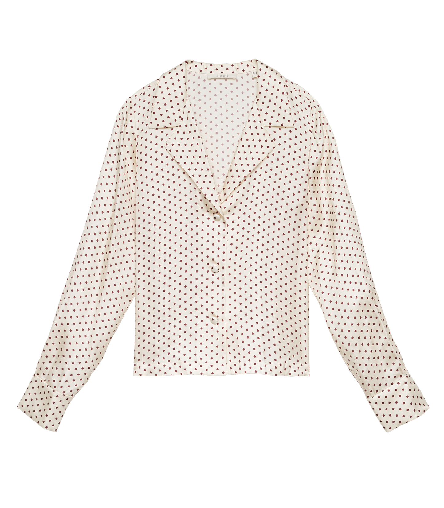 ELENE TOP -- CRÈME PORTIA DOT