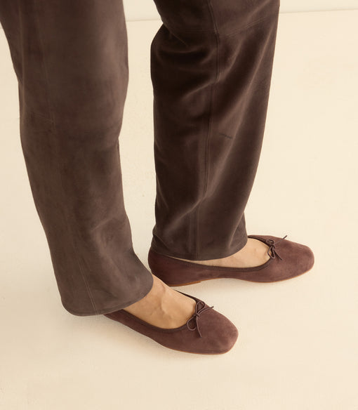 ELENI MARY JANE -- CHOCOLATE SUEDE