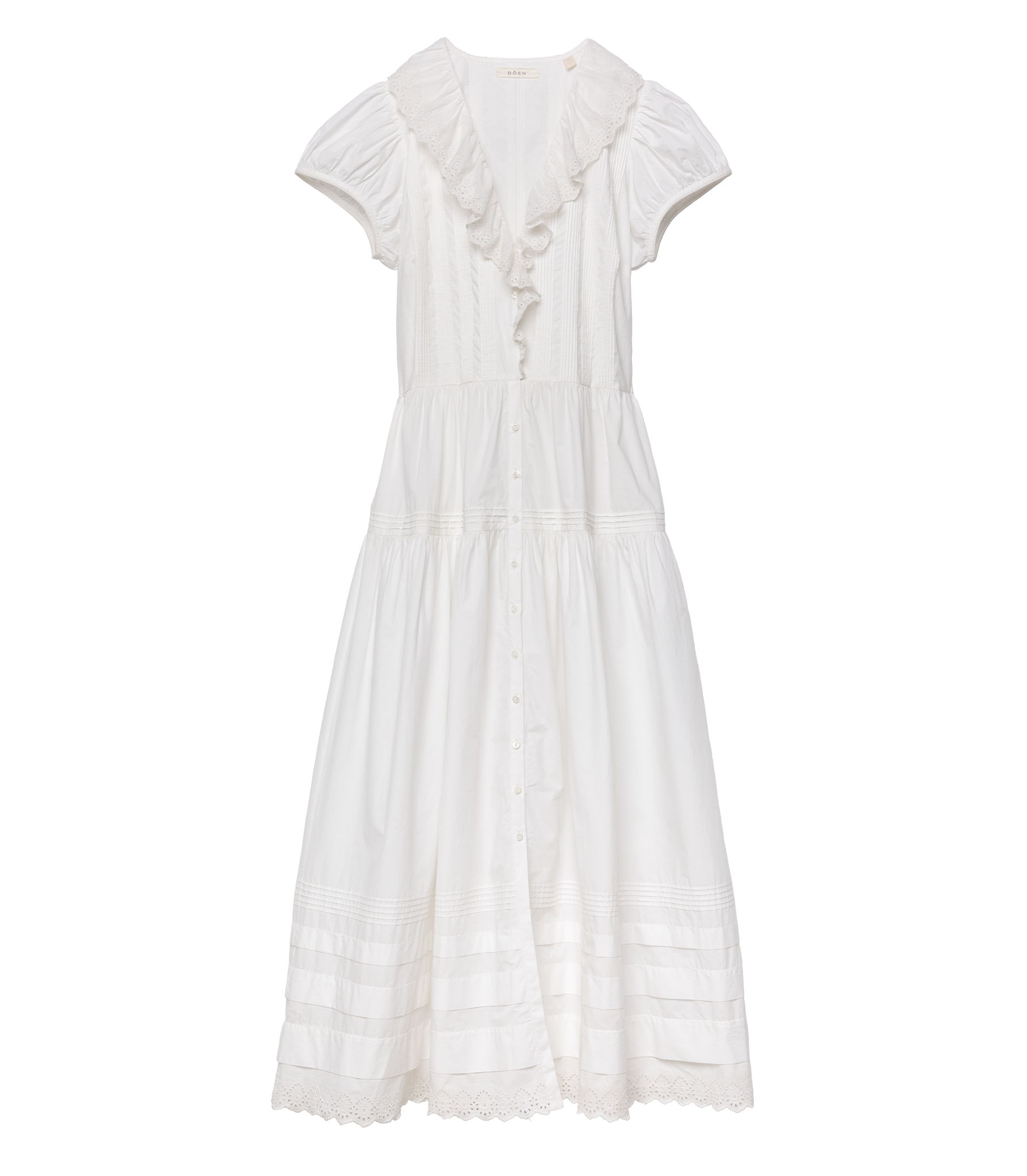 doen cotton dress Doen NWOT Women's Junco Striped Blue Long Cotton Maxi Midi Gown Dress Size XL