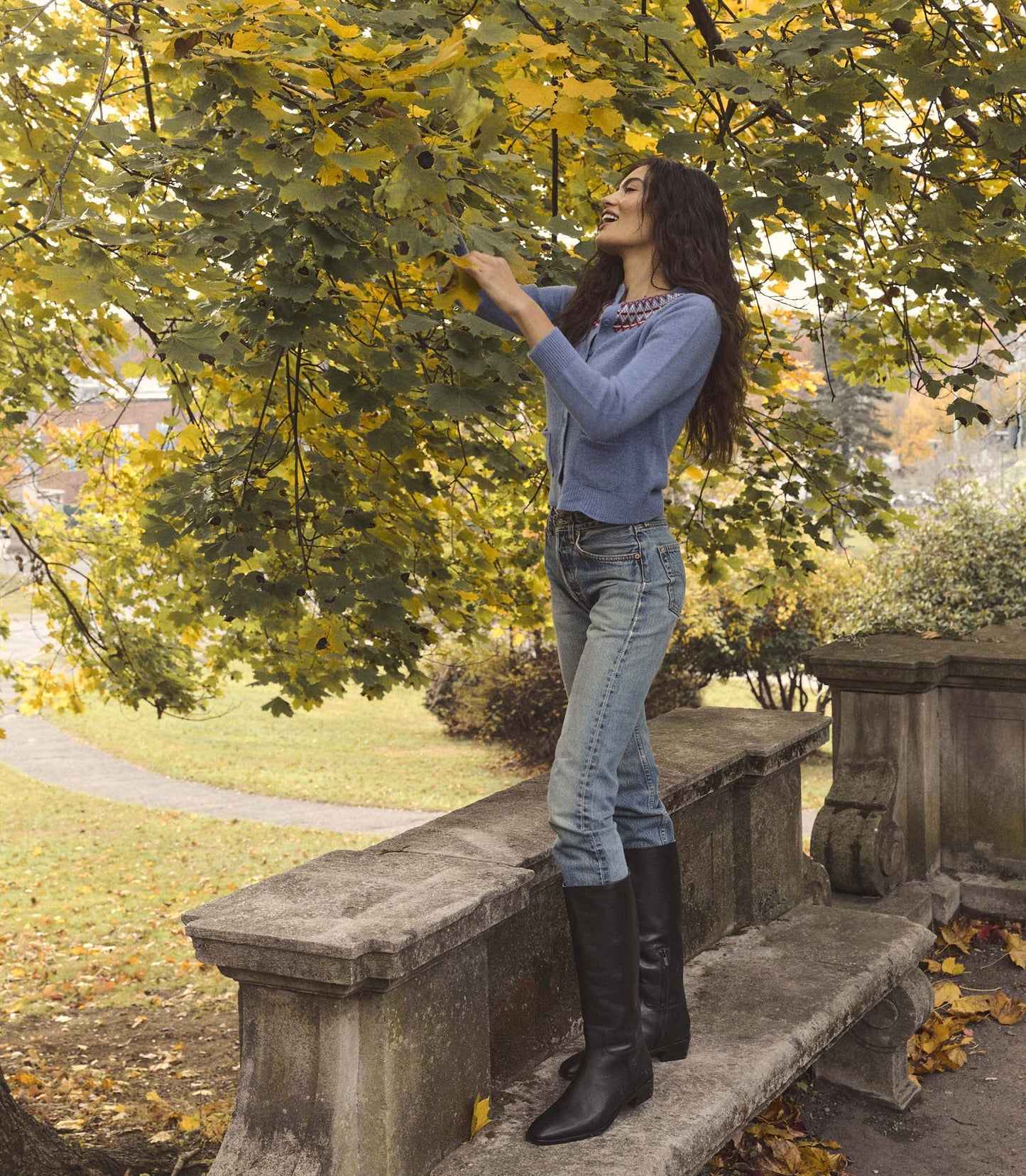 ELLIOT CASHMERE CARDIGAN -- VASHON JACQUARD