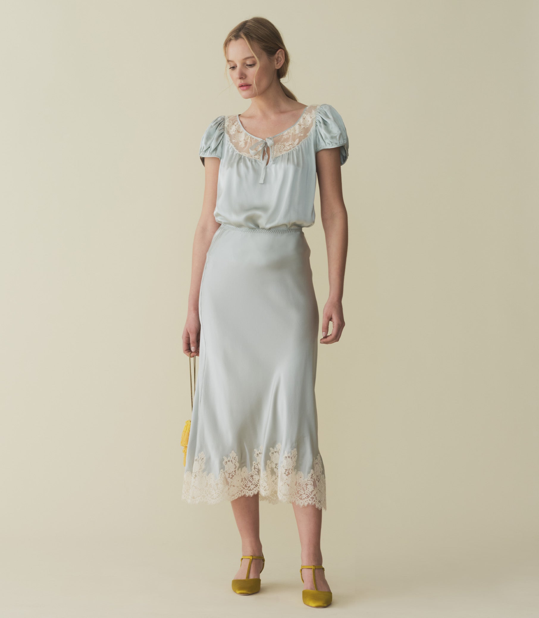 HMD -- ELOWEN SKIRT -- DUSTY BLUE view 3
