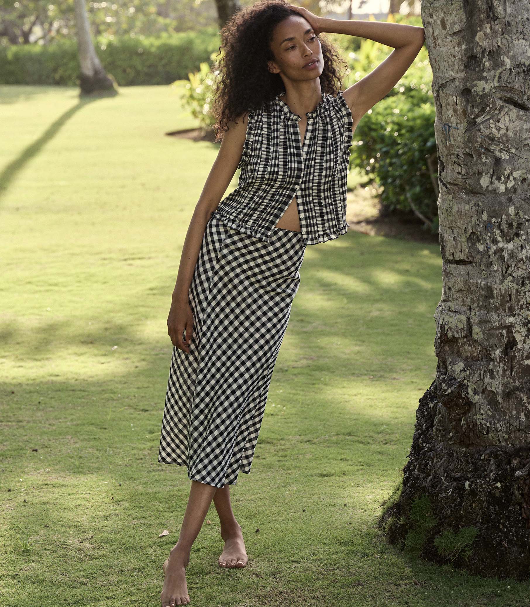 ELOWEN SKIRT -- MARILYN GINGHAM view 2
