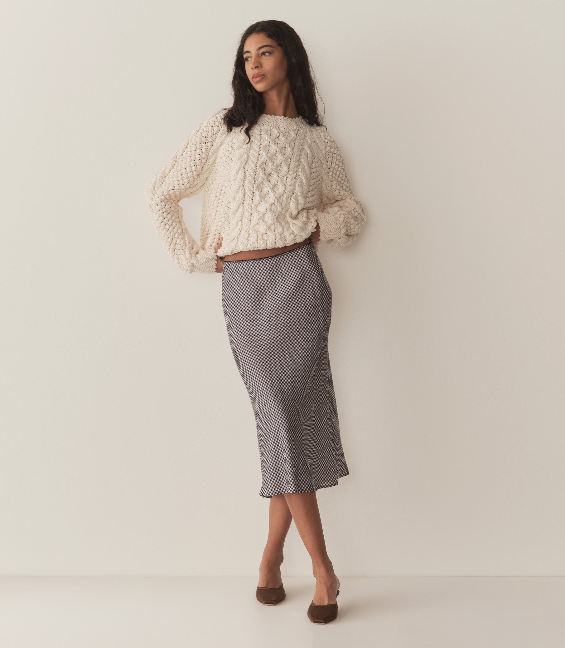 HMD -- ELOWENA SKIRT -- SANTA MARINA GINGHAM view 3
