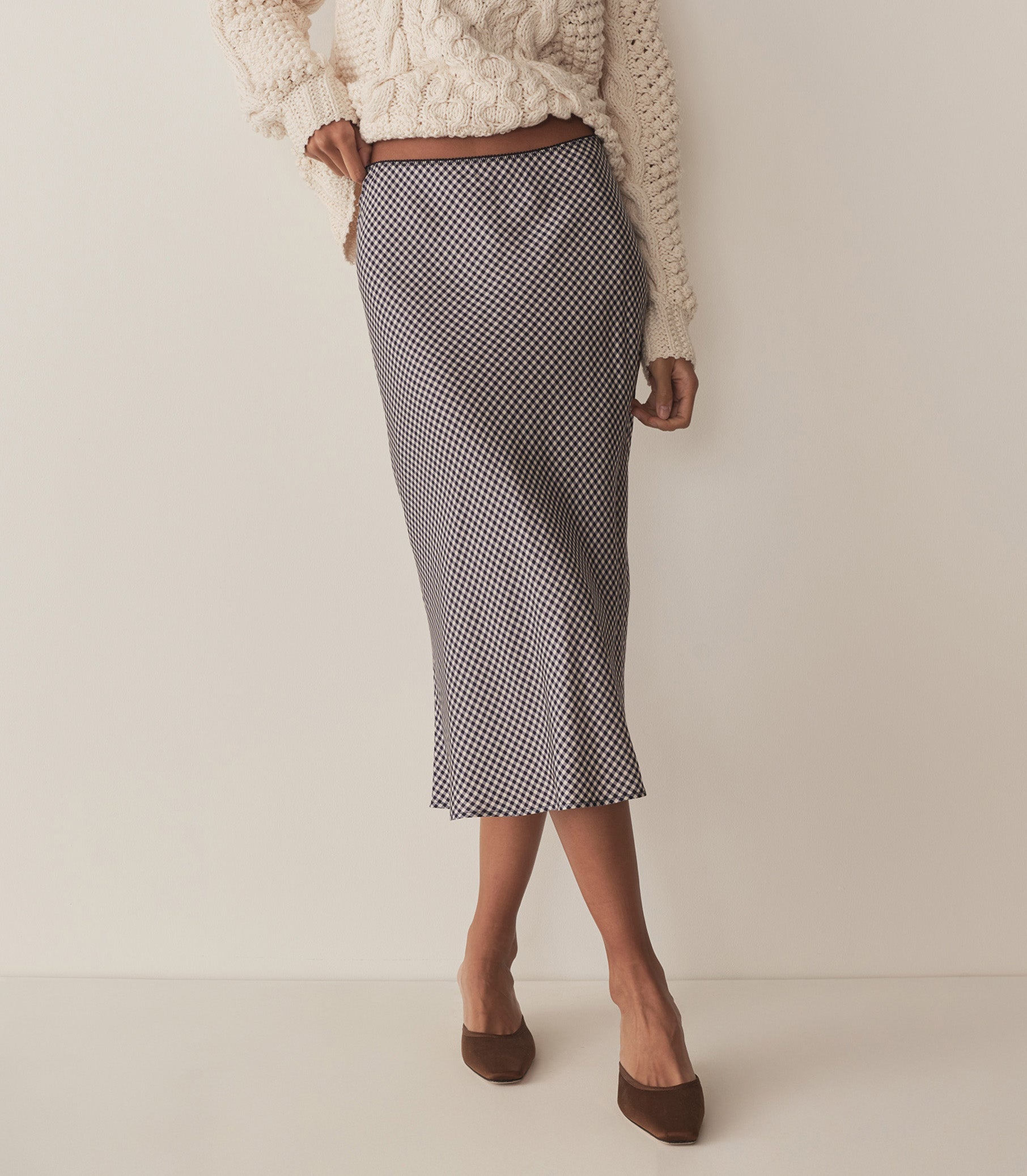 HMD -- ELOWENA SKIRT -- SANTA MARINA GINGHAM view 1

