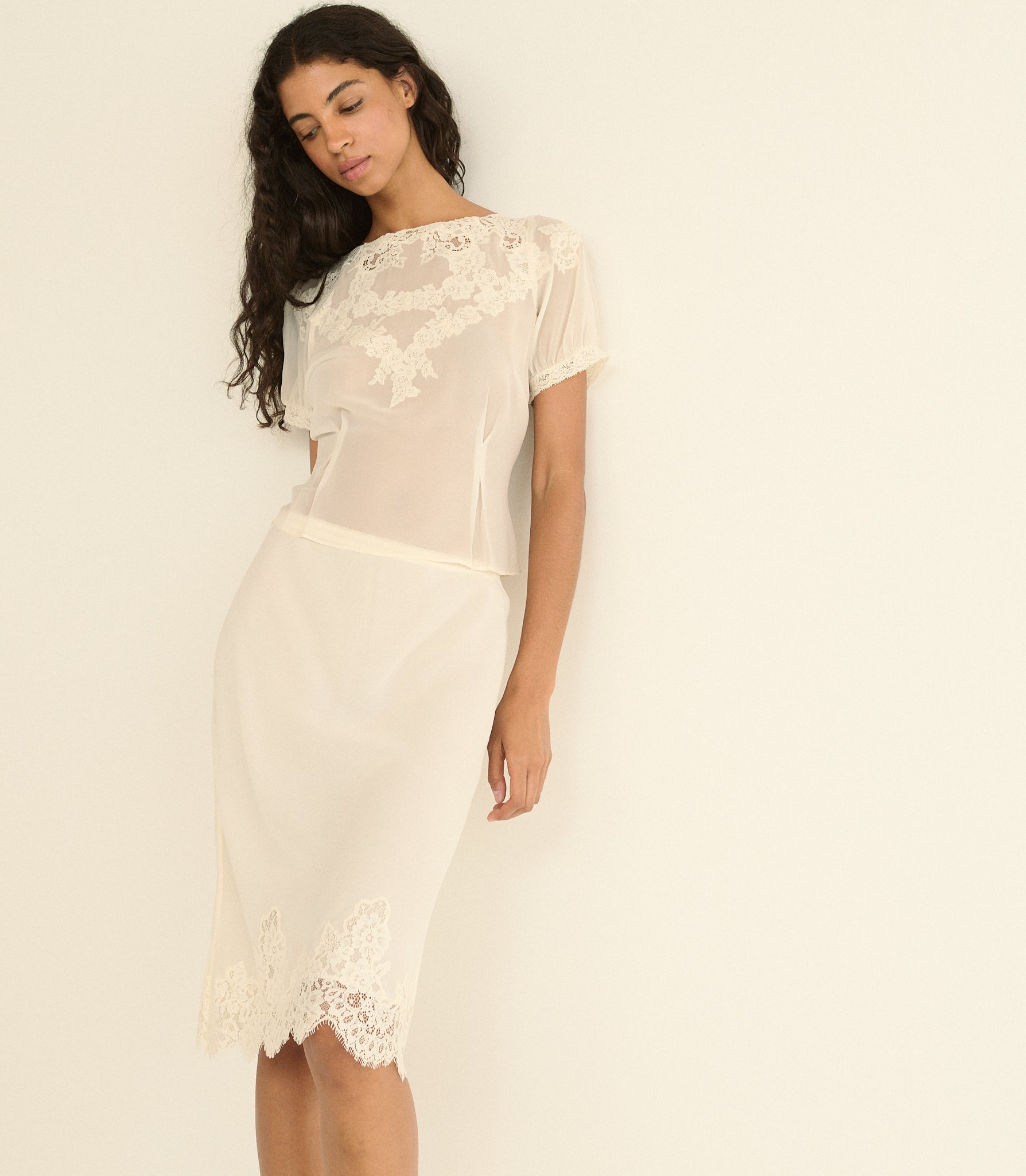 ELOWETTE SKIRT -- SEA SALT view 3
