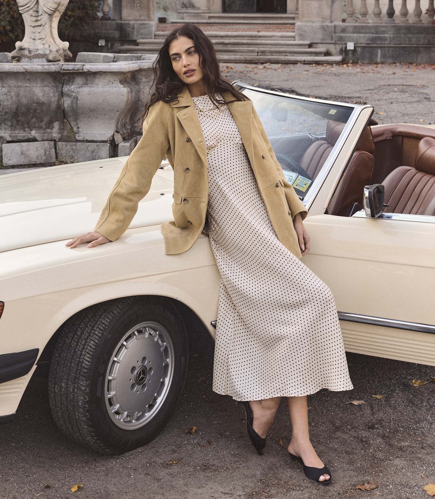 EMERENCE DRESS -- CRÈME PORTIA DOT